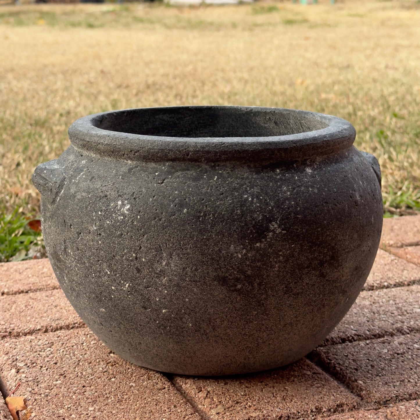 Handmade Concrete Vase: Weather Resistant Indoor Outdoor Planter (10 Inches)