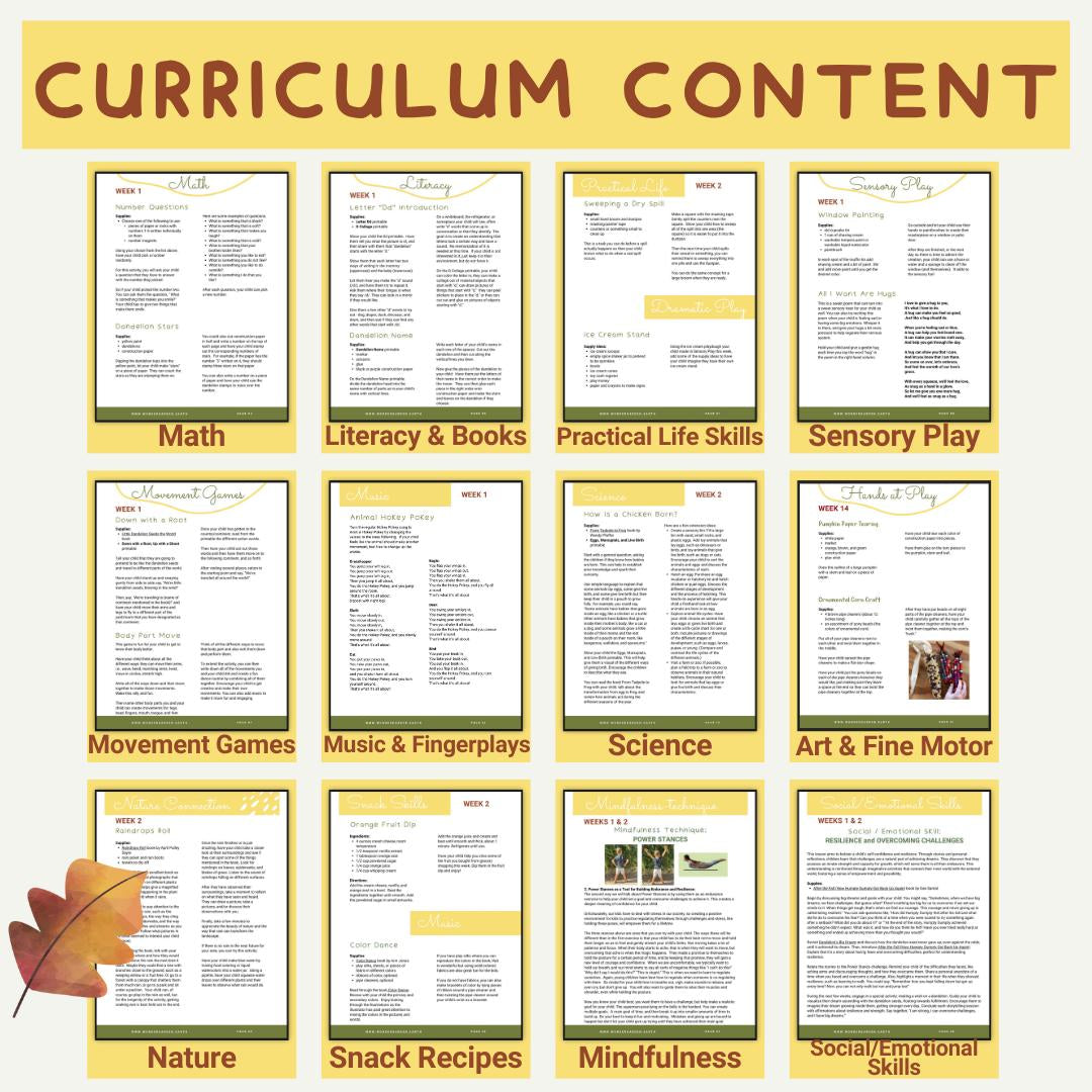November Preschool Curriculum for Homeschoolers: Secular, Whole-child focus, Hands-on