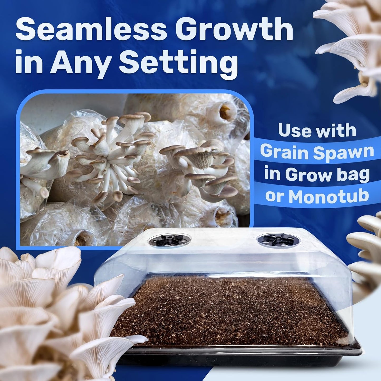 Dry Mushroom Substrate Mix | Produces 10 Pounds of Pasteurized Bulk Substrate | CVG Blend (Coco Coir, Vermiculite, Gypsum)