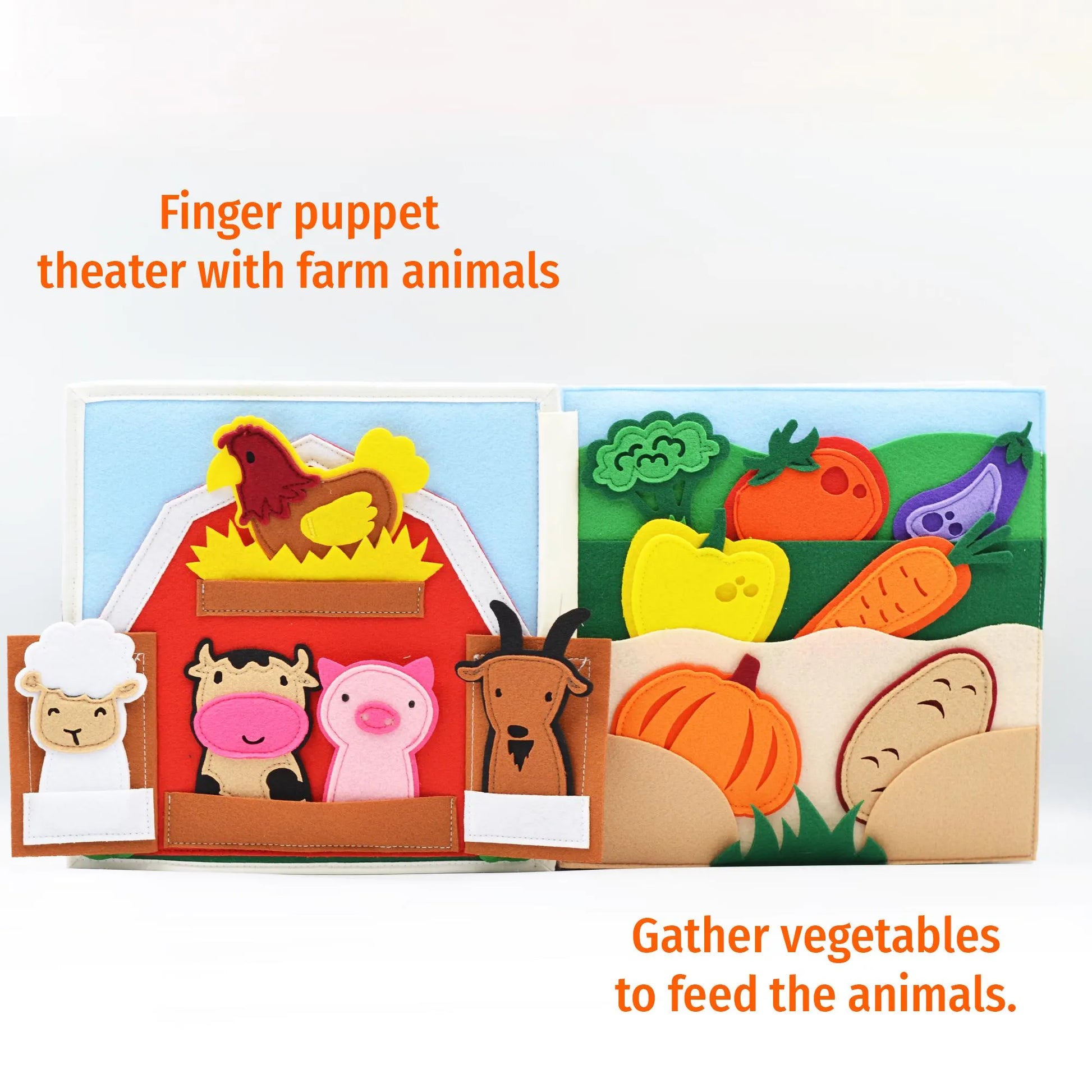 Felt Quiet Book: Farm Animals Montessori Activity Book