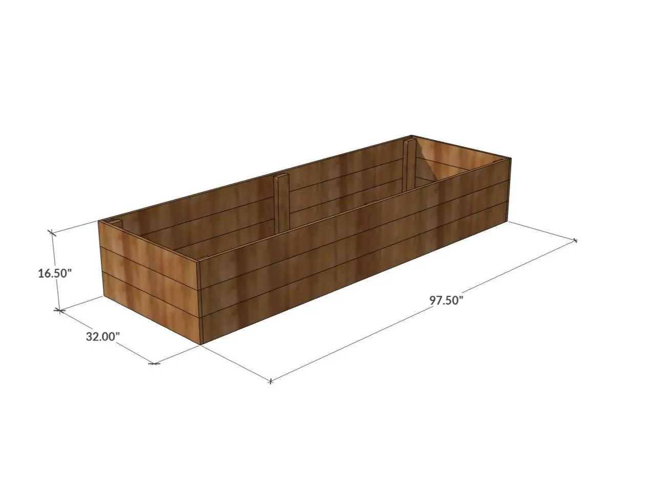 Raised Garden Bed DIY Plan β 96x32" Outdoor Planter Woodworking PDF