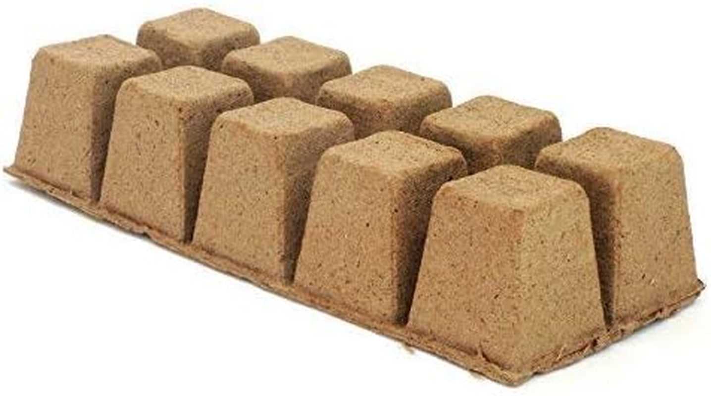 2" Naked Pots Seedling Trays | Natural Plantable Seed Starter Trays | OMRI-Listed Biodegradable | Earth Friendly Contains No Peat | 100 Cell 2 Inch Tray (100, 2 Inch Tray)