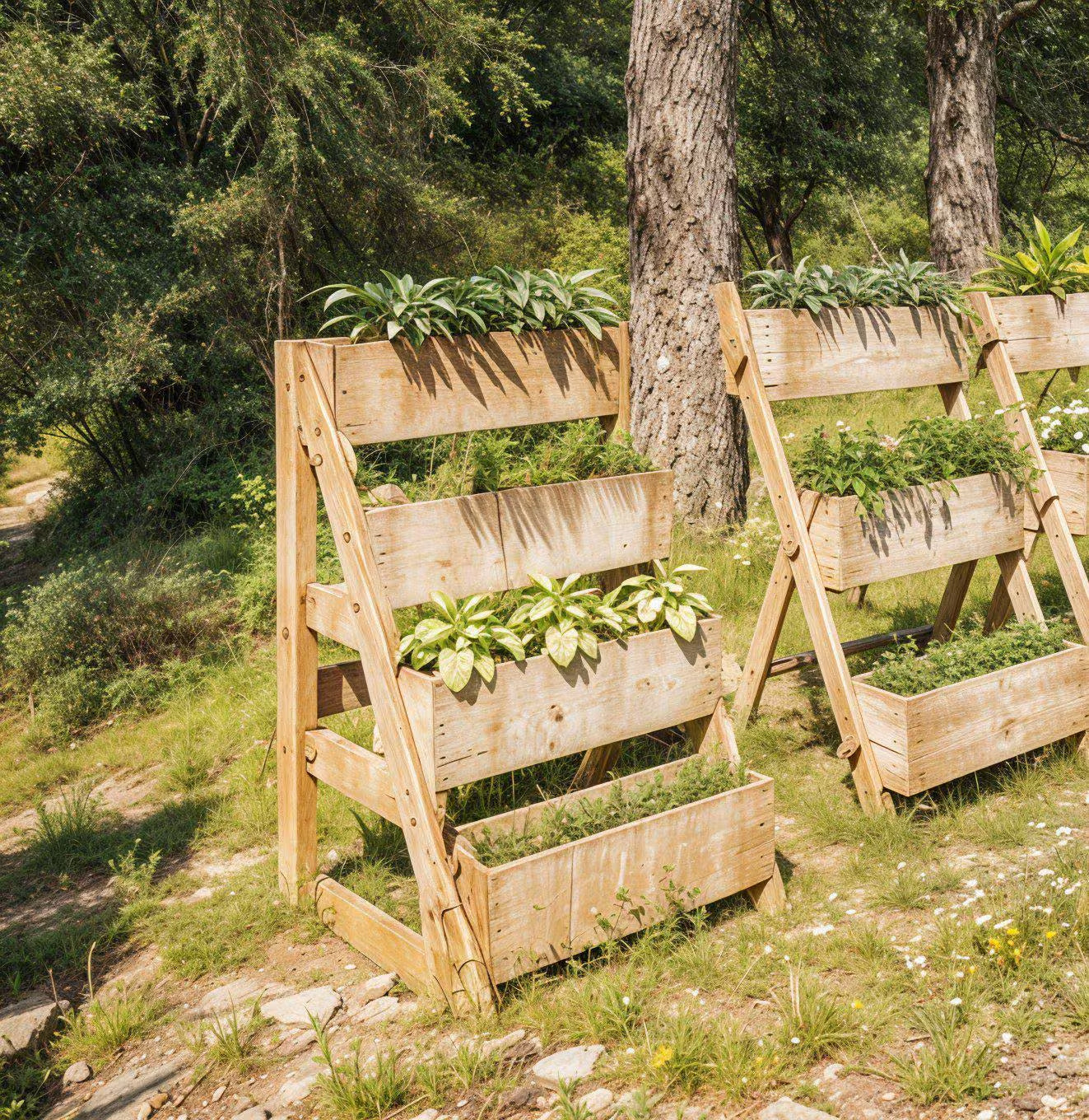 DIY 4-Tier Garden Planter Box Plans: Vertical Raised Bed (PDF)