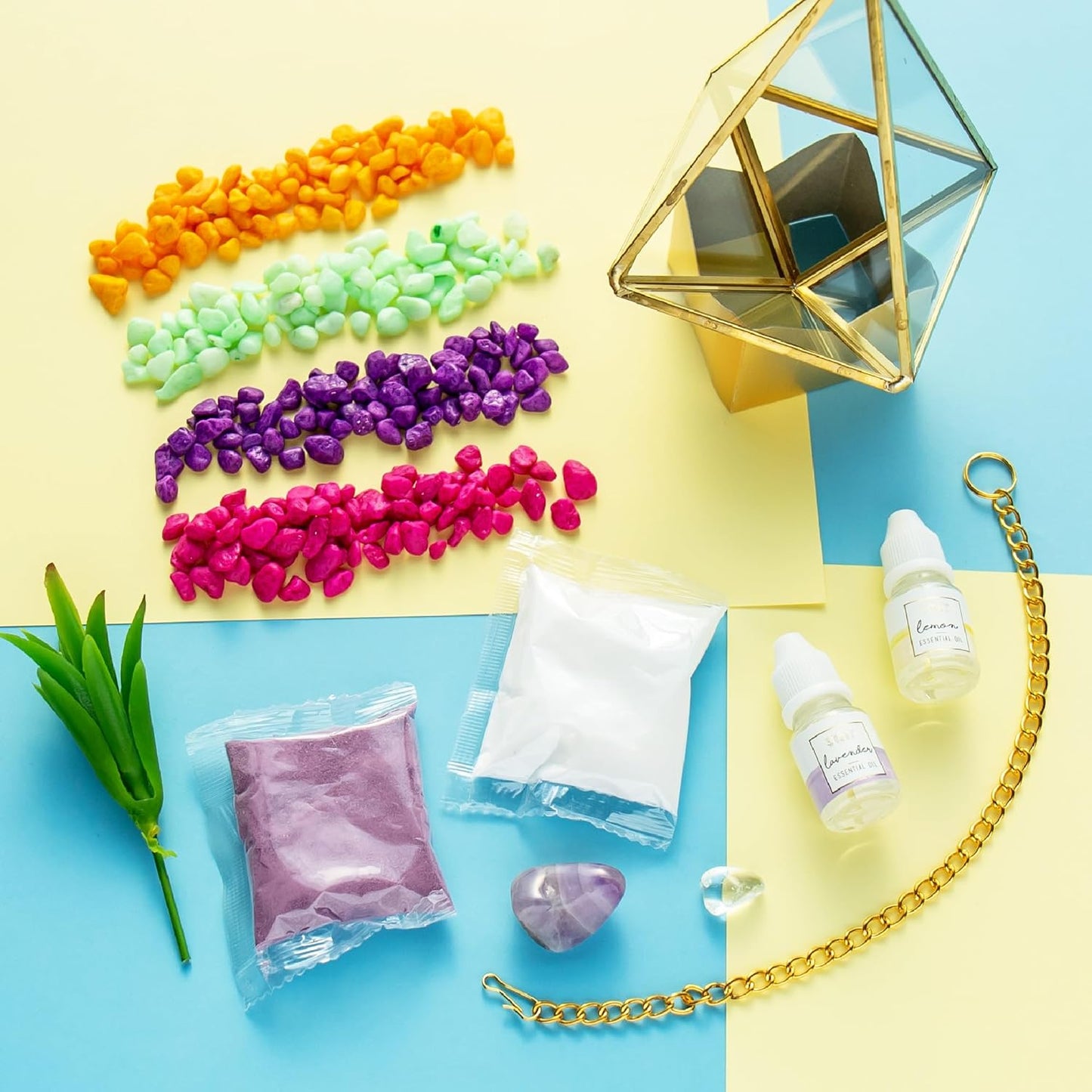 D.I.Y. Crystal Terrarium, Terrarium Kit, DIY Terrarium Kit, Kids Terrarium Kit, Craft Kit, Terrarium Kit for Kids, Arts and Crafts for Kids, Gifts for Kids, Little Girl Gifts, Ages 8+