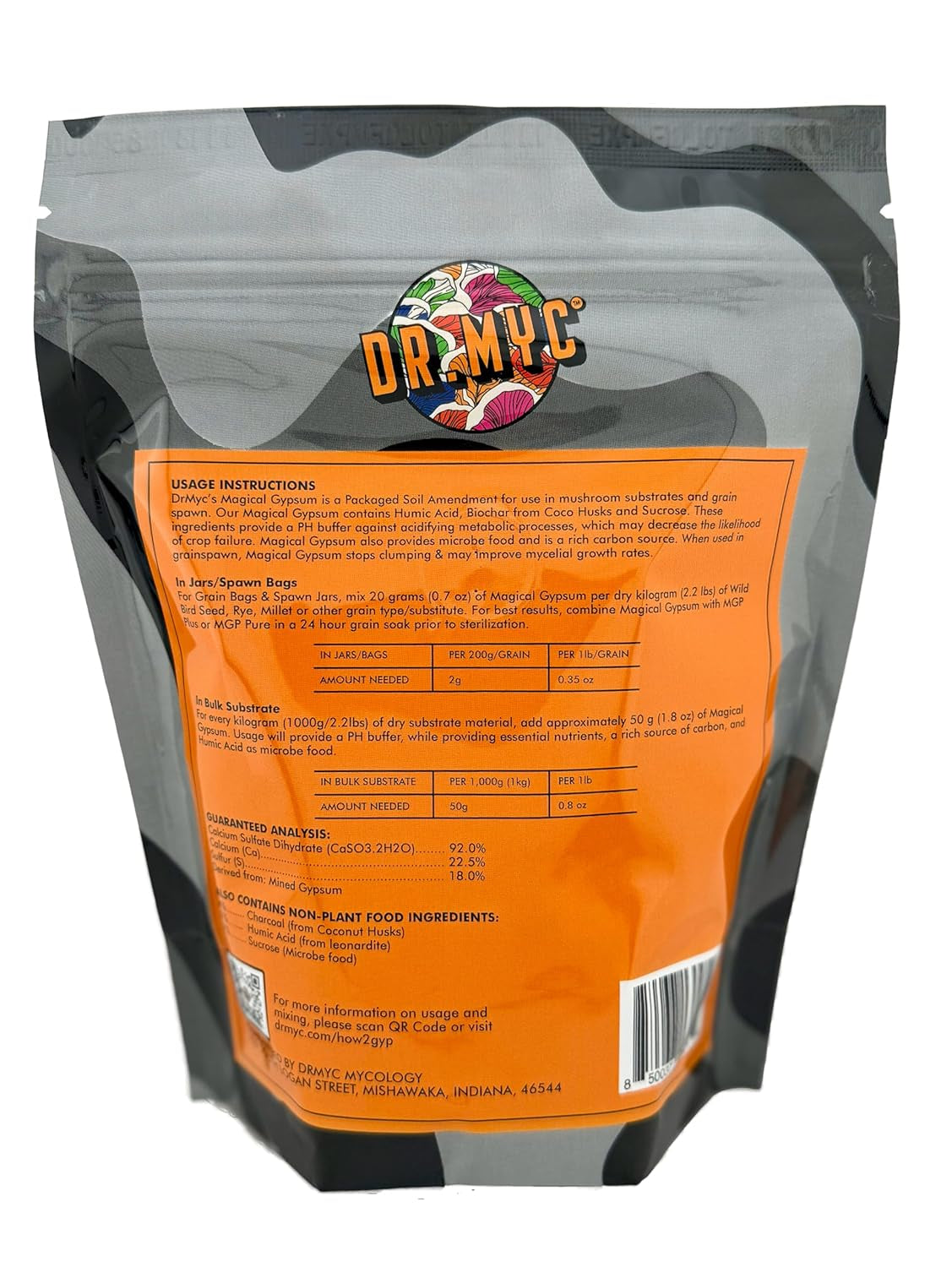 Magical Gypsum - Lab Grade Gypsum with Nutritional Profile Designed by Mycologist . Perfect for Bulk Mushroom Substrate + Houseplants - Lab Grade with MGP Microbes for Mushroom Growing (1lb)