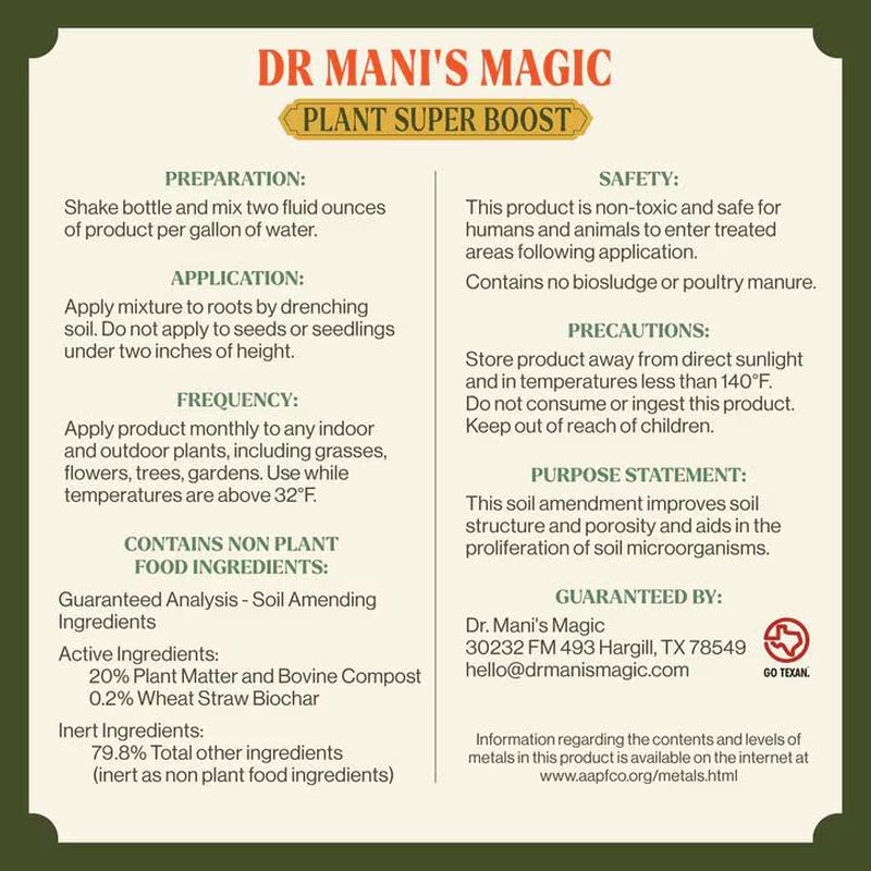 Plant Super Boost - The World's Only Live Microbial Concentrate - For Any Plant - Inoculate Your Soil And Boost Your Plants Roots