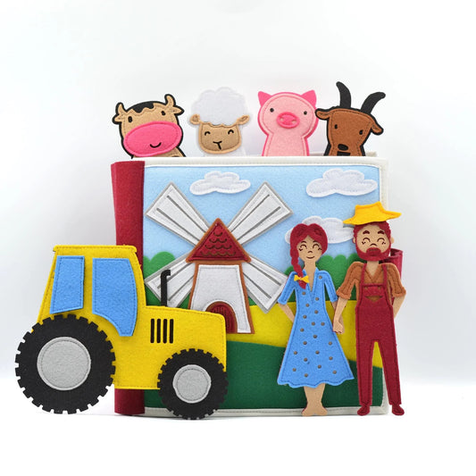 Felt Quiet Book: Farm Animals Montessori Activity Book