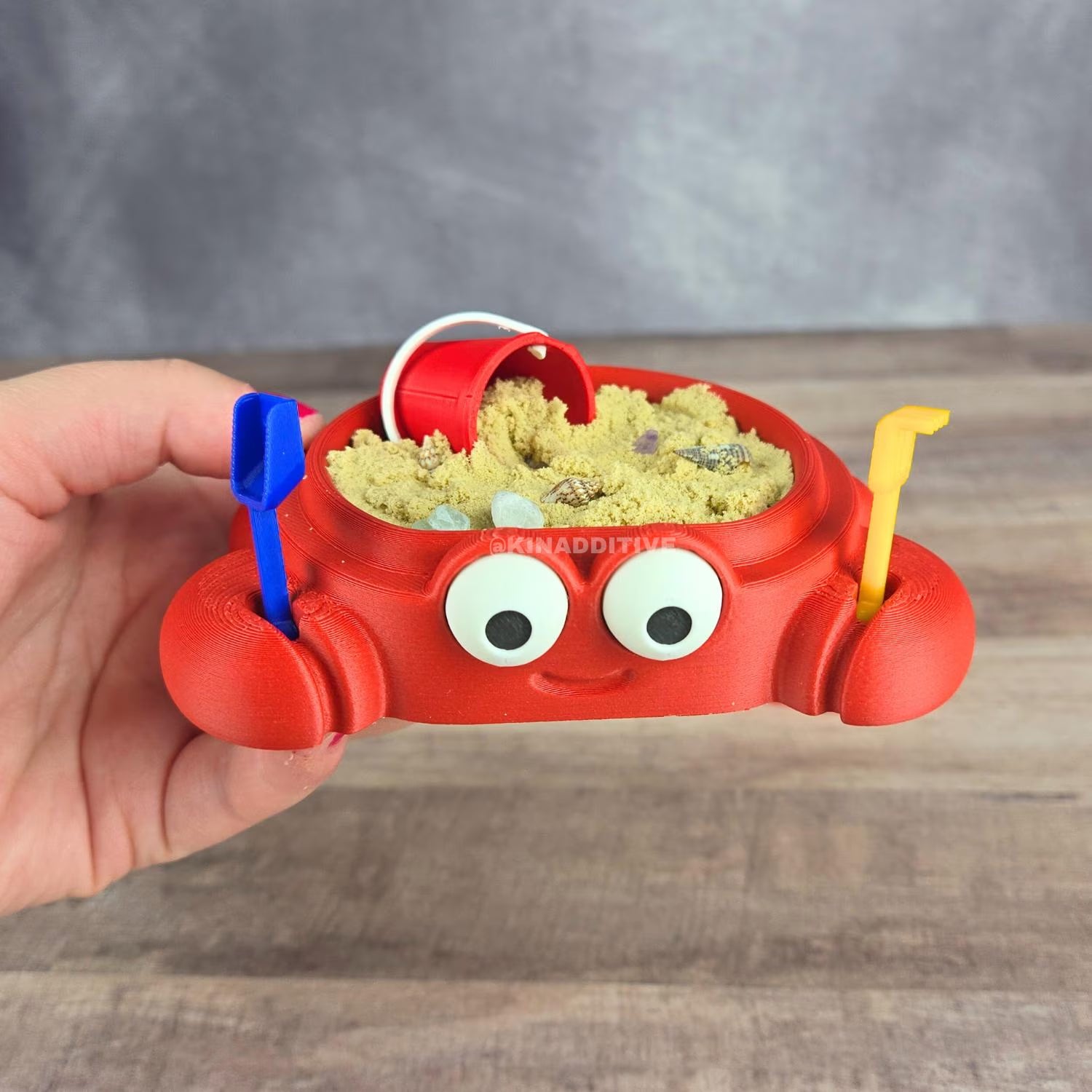 Mini Crab Sandbox: Sensory Toy Desktop Zen Garden with Sand & Tools