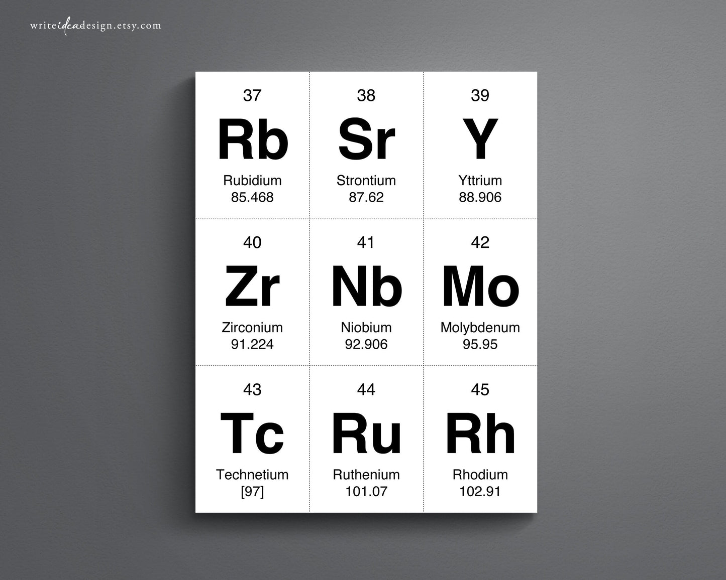Printable Periodic Table of Elements Flash Cards. Chemistry Flash Cards. Elements Flash Cards.