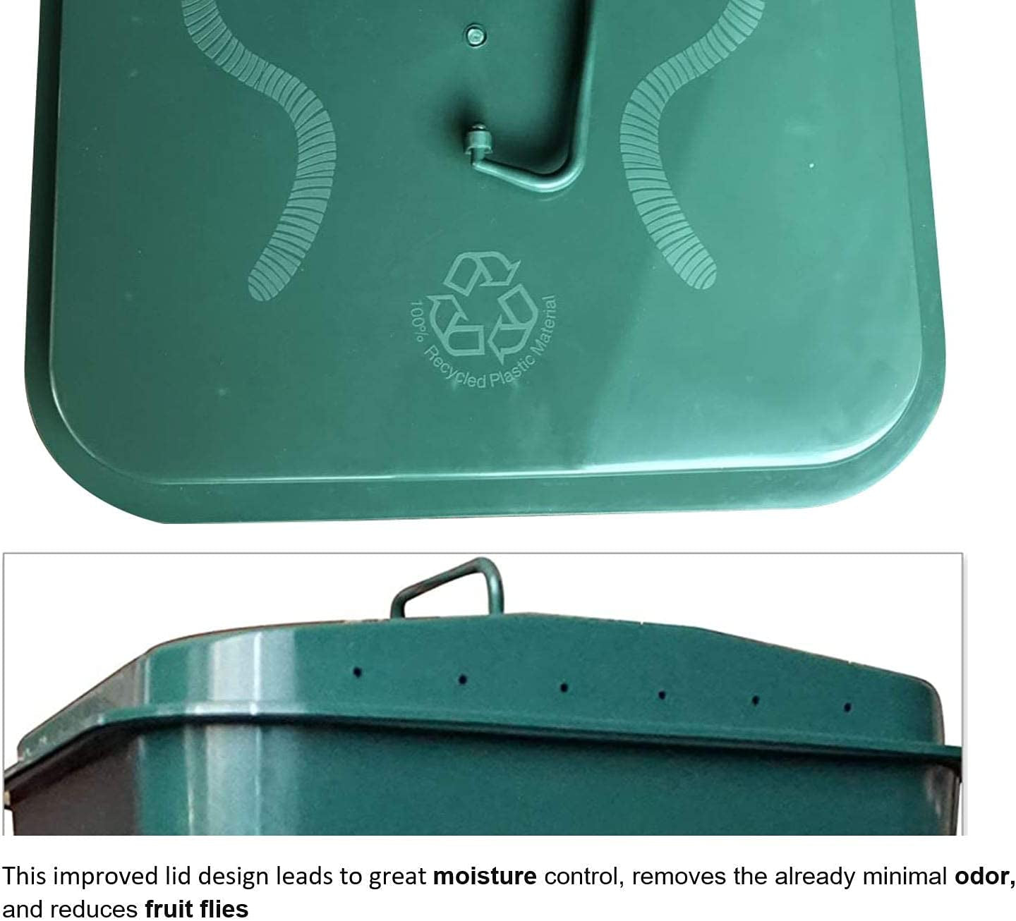 The Original ® Plus 5 – Tray Worm Composter -Dark Green,Sustainable Design for Both Indoor & Outdoor, Worm Compost Bin for Vermicomposting Starter, Recycling Food Wastes