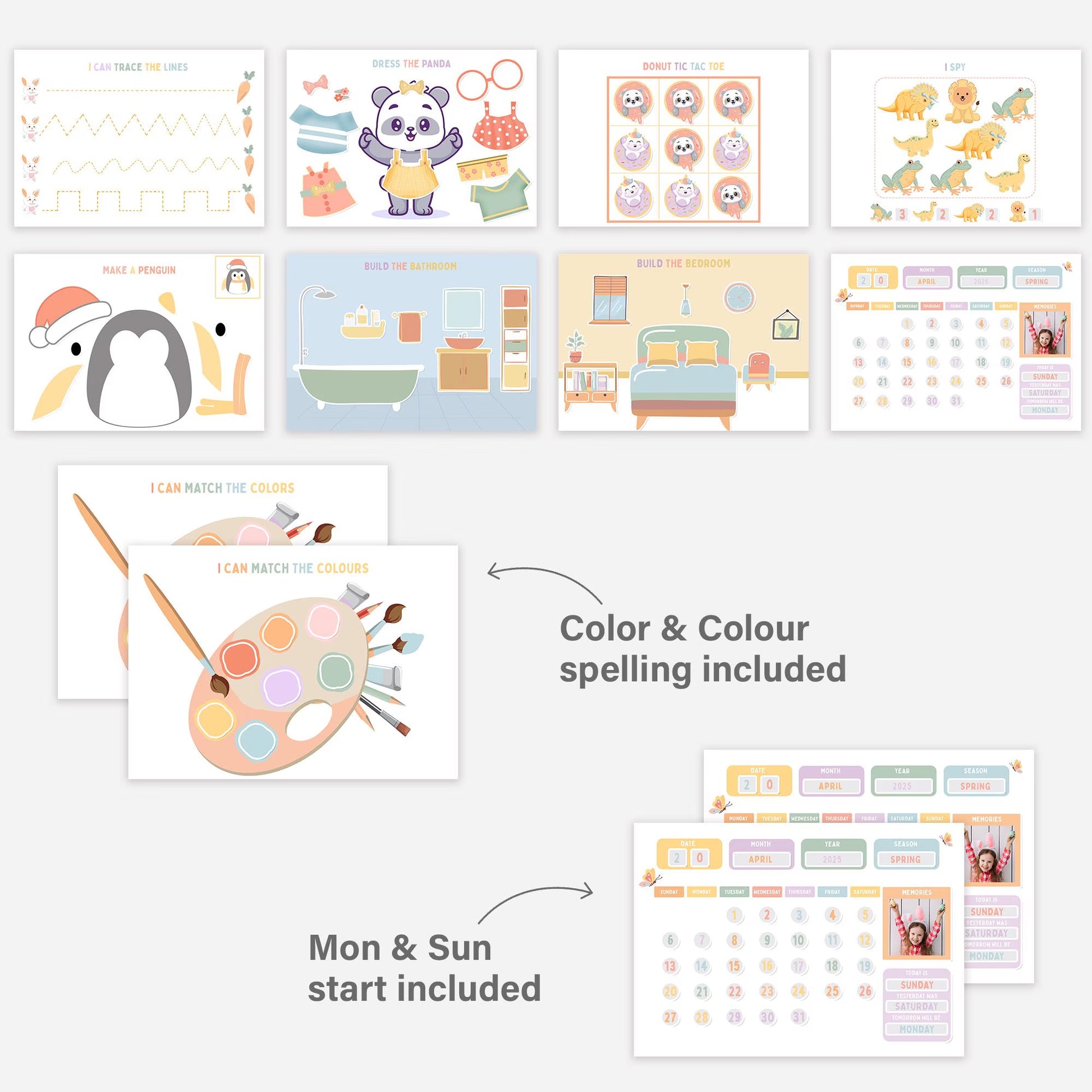 Toddler Busy Book Preschool Learning Binder For Toddler Quiet Book For Kids Homeschool Resources Busy Binder Montessori Activity PRINTABLE