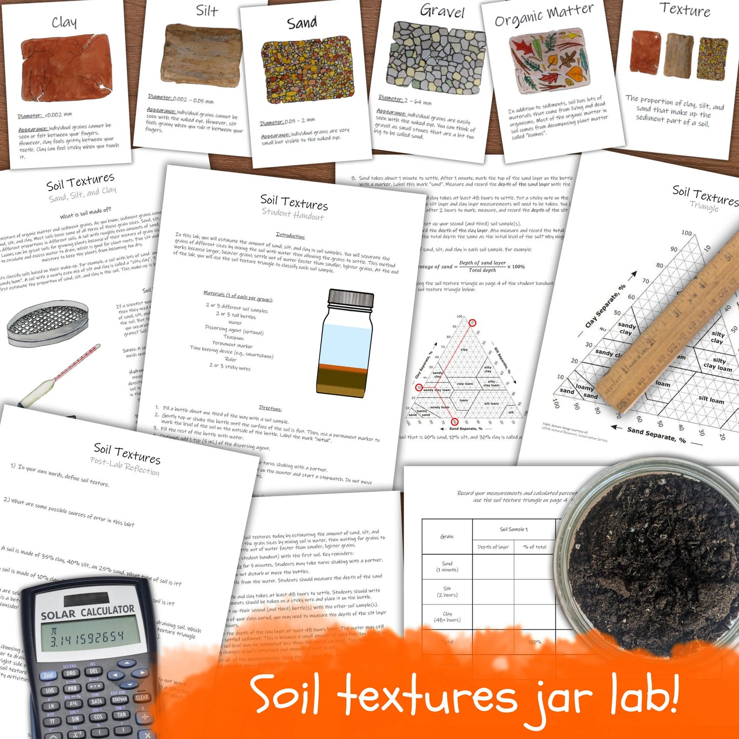 Soil Science Unit: with 5 science lab activities! Study porosity, permeability, soil textures, soil horizons, and more!