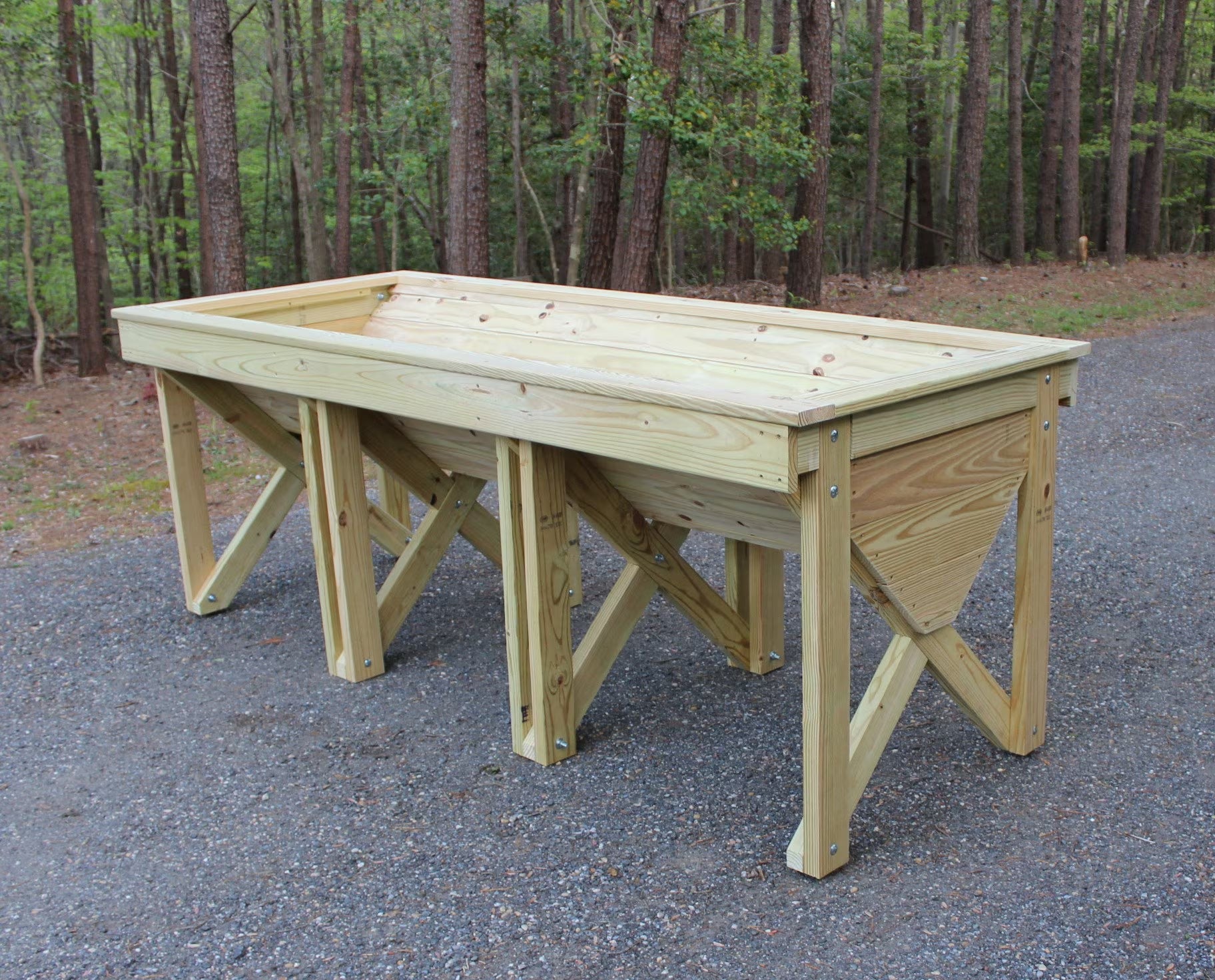 How to Build a Large 8 ft. Raised Trug Planter. Downloadable Plans. Illustrated DIY Raised Bed Project Book with Photos at Every Step.