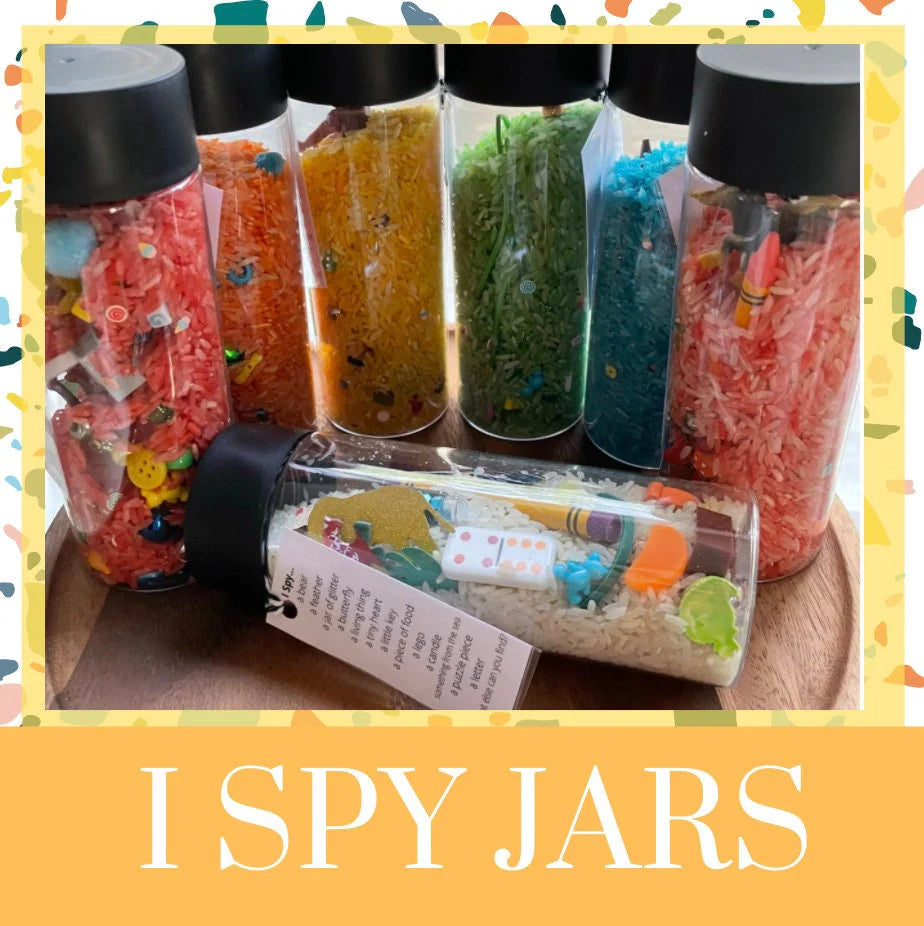 I Spy Jars 10 oz | Seek n Find Jar | Sensory Tube | Calm Down Jar | Car Ride Game | Family Night | Memory Care | Easter Basket Filler