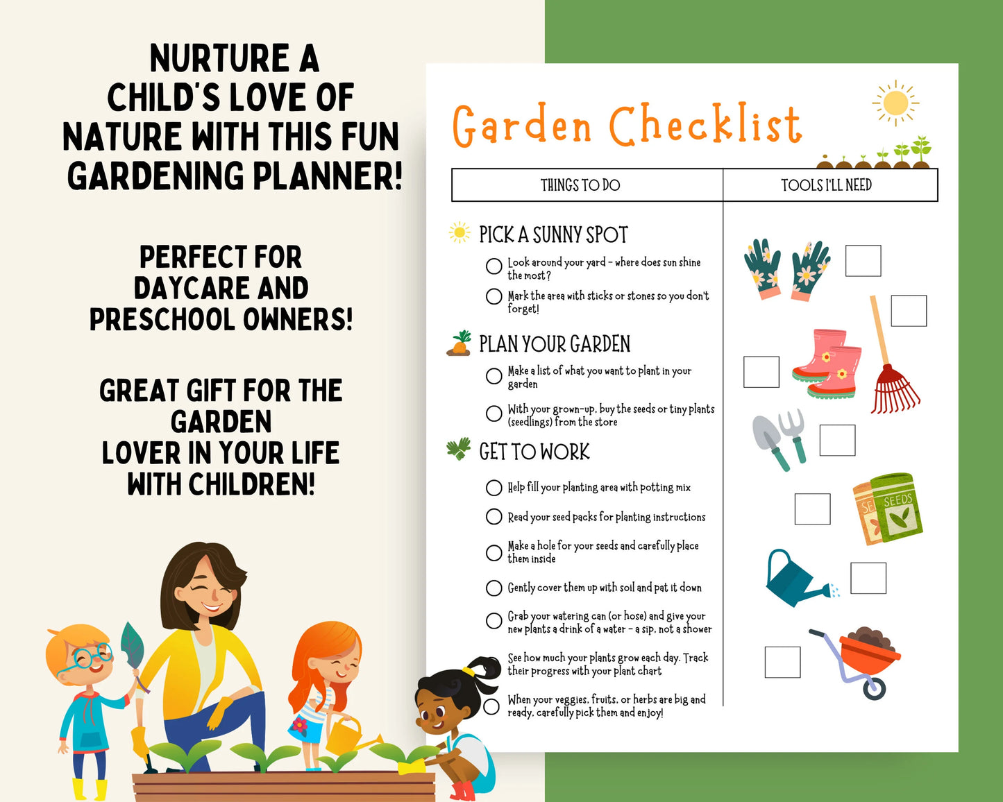 Garden Planner for Kids, Homeschool Gardening Curriculum, Garden Unit Study Plant Unit Study, Garden Worksheet, Garden Journal Printable PDF