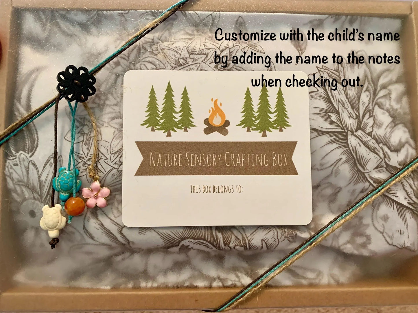 Kids Nature Sensory Crafting Boxes Montessori Waldorf Forest School Creative Play and Math