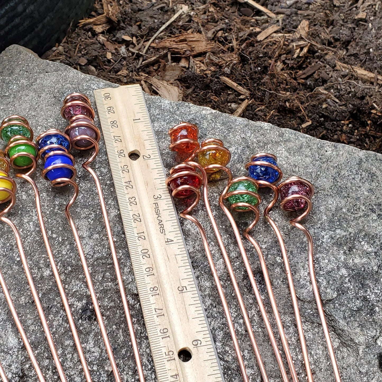 Plant suncatcher stakes, home decor ornament for pots and planters, decorative houseplant sticks, unique gratitude gifts