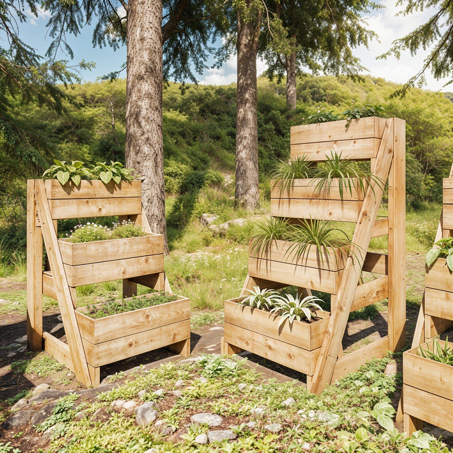 DIY 4-Tier Garden Planter Box Plans: Vertical Raised Bed (PDF)