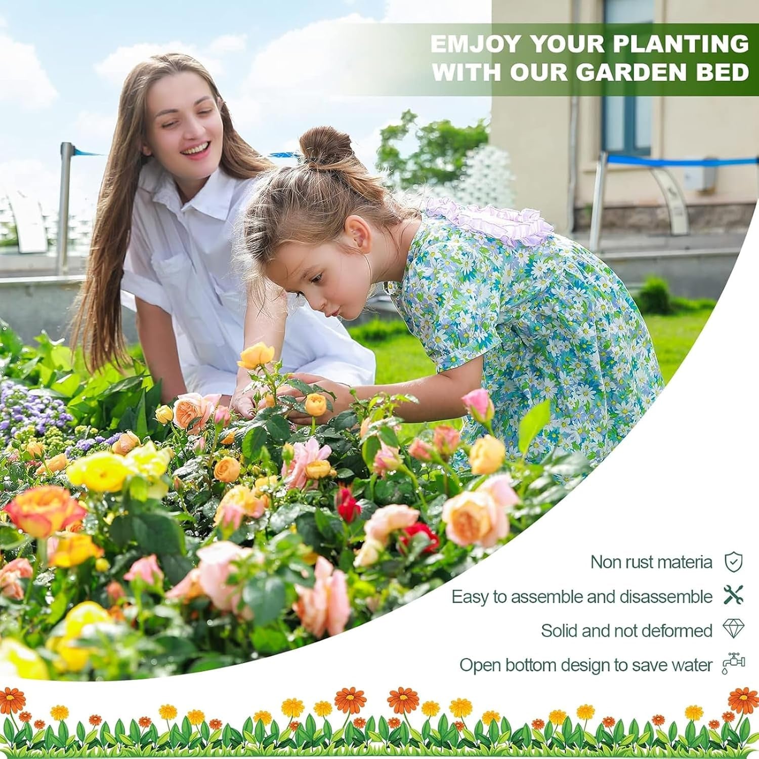 12×4×1ft Galvanized Raised Garden Bed Kit for Vegetables 2 Pack, Galvanized Super Large Metal Planter Raised Garden Boxes Outdoor