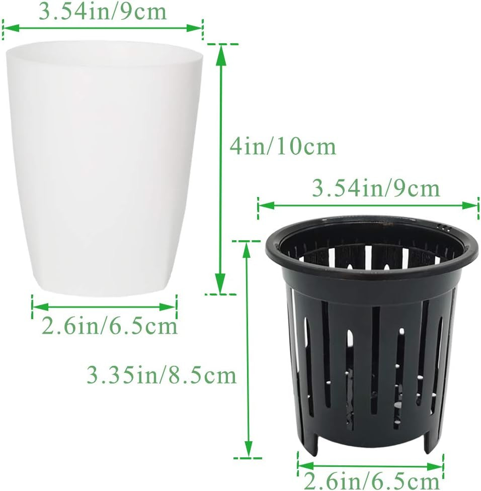 8 Pack 4 Inch Self Watering Plastic Planter with Inner Pot White Flower Plant Pot,Modern Decorative Flower Pot for All House Plants,Flowers,Herbs,African Violets