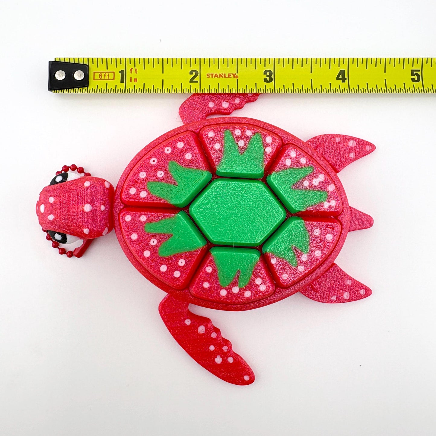 3D Printed Fruit Turtle Multi-Key Sensory Clicker Fidget Toy - Satisfying Tactile Fun!