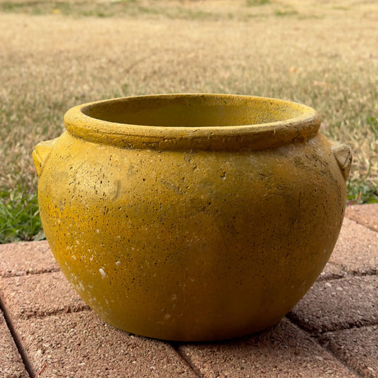 Handmade Concrete Vase: Weather Resistant Indoor Outdoor Planter (10 Inches)