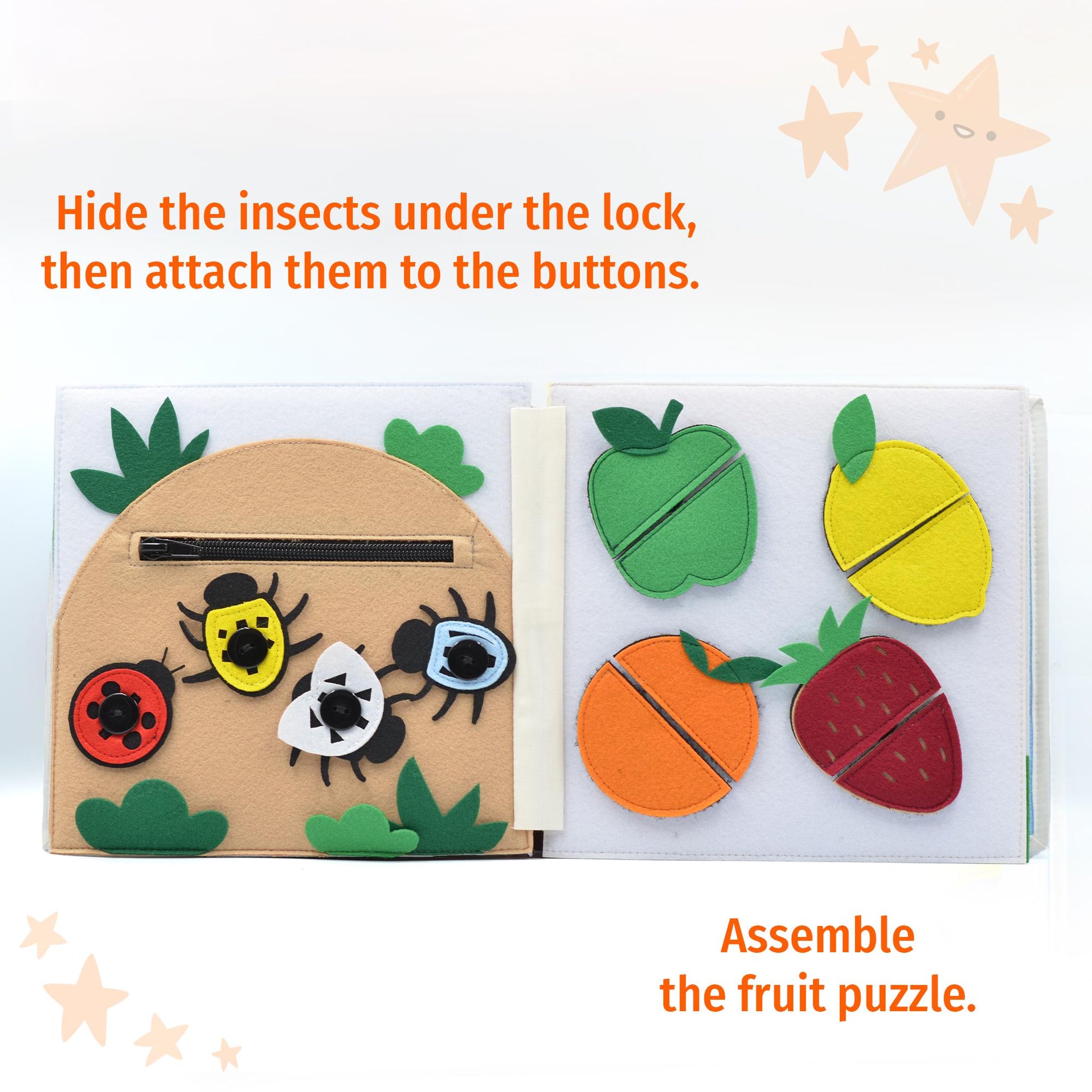 Felt Quiet Book: Farm Animals Montessori Activity Book