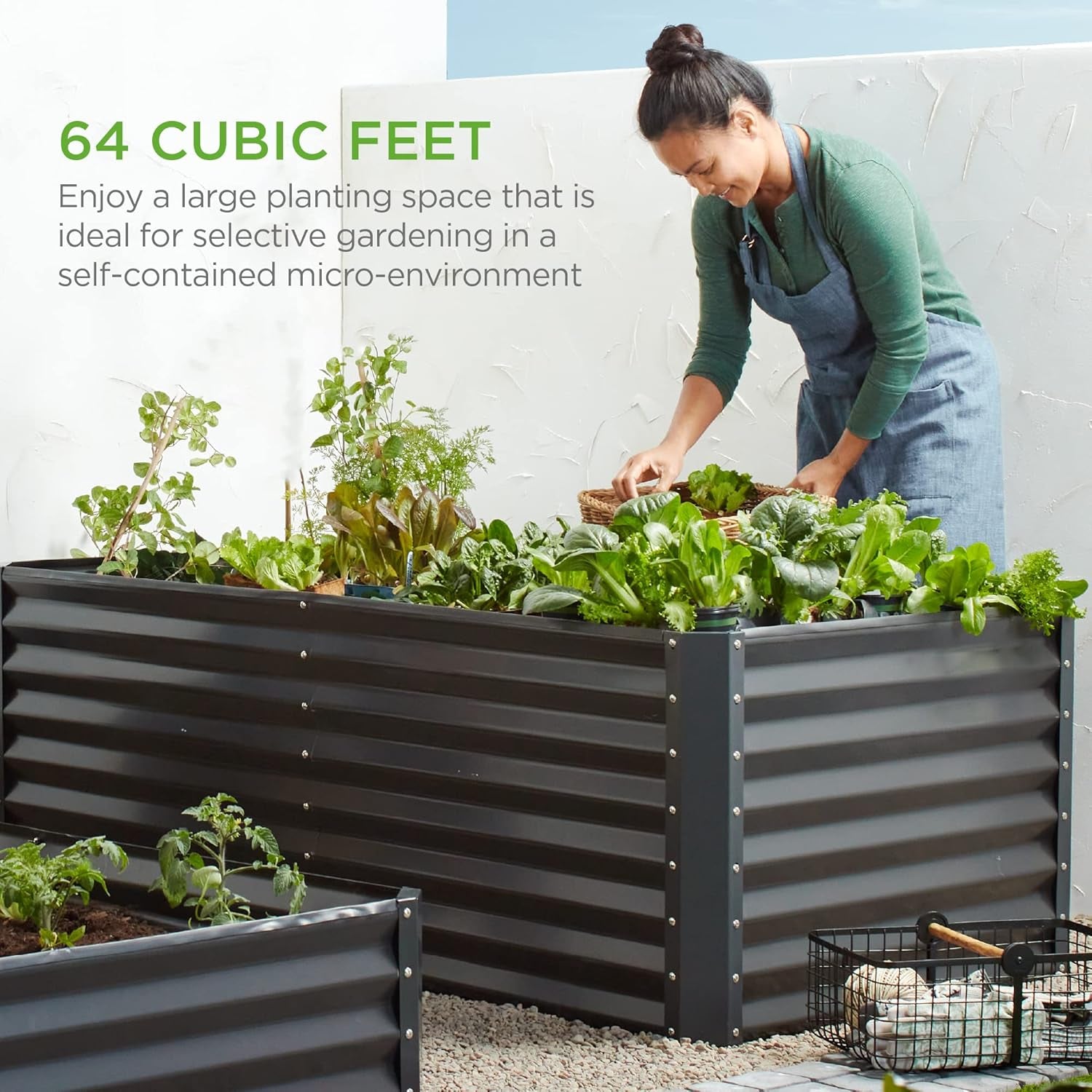 8x4x2ft Outdoor Metal Raised Garden Bed, Deep Root Planter Box for Vegetables, Flowers, Herbs, and Succulents w/ 478 Gallon Capacity - Gray