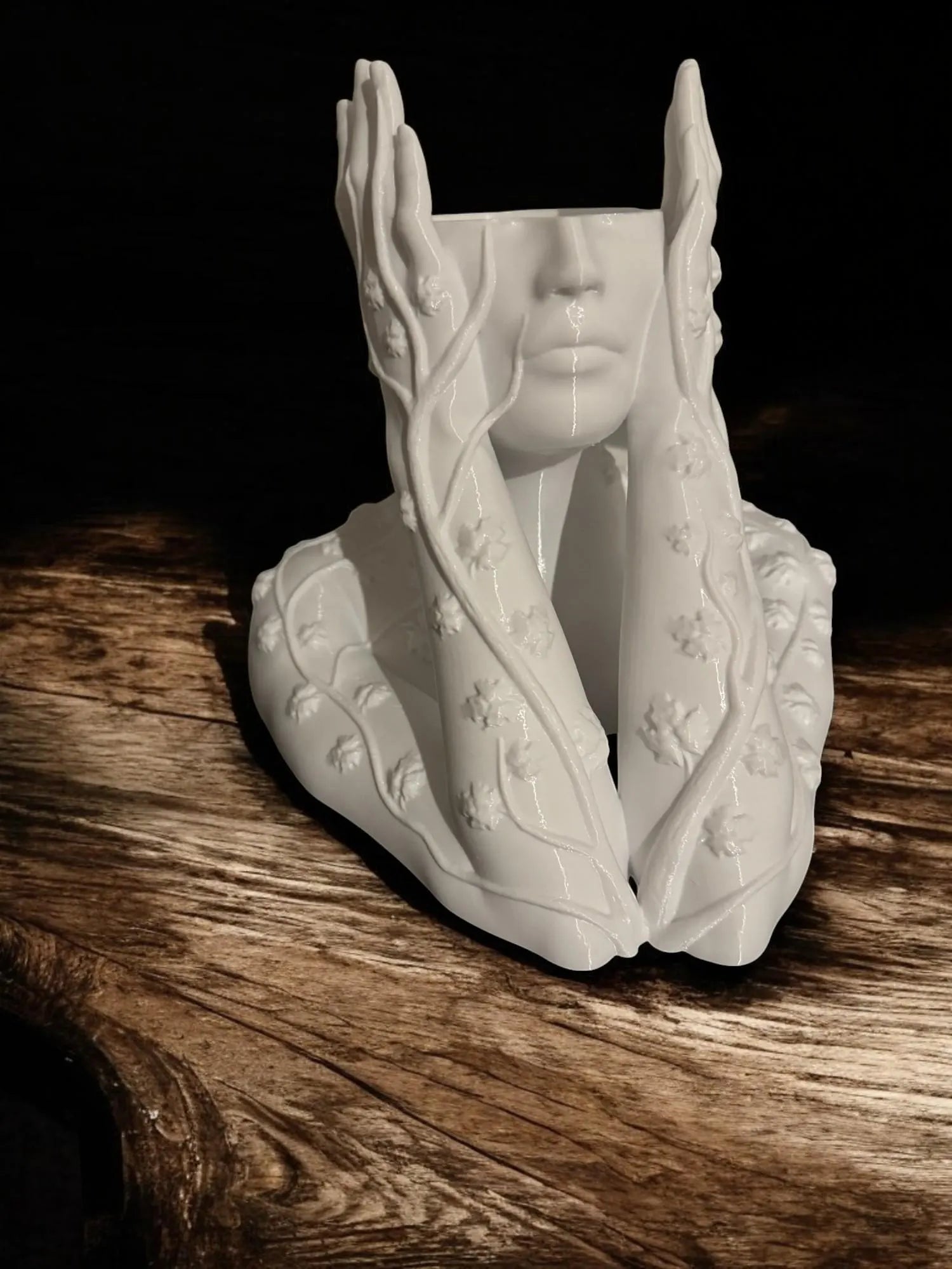 Ivy Goddess Head Planter, Woman Bust Flower Pot, Indoor, Outdoor Plants, Succulents, Cacti, Airplants, Boho Sculpture Decor Home, Office