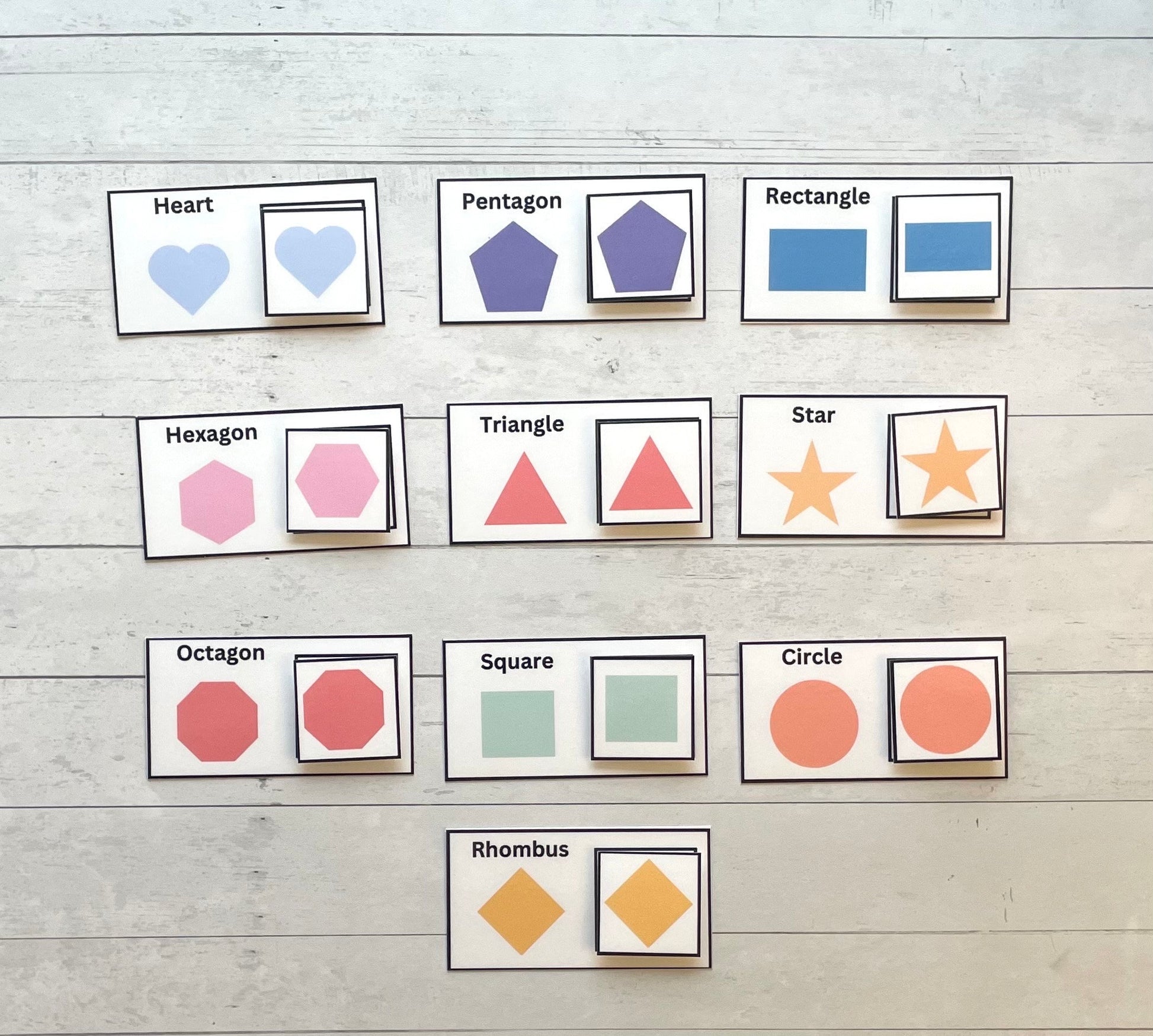 2D Shape Matching Task Box Activity Set- Montessori Printable- Homeschool, Preschool, Toddler Busy Book, Special Education-PDF