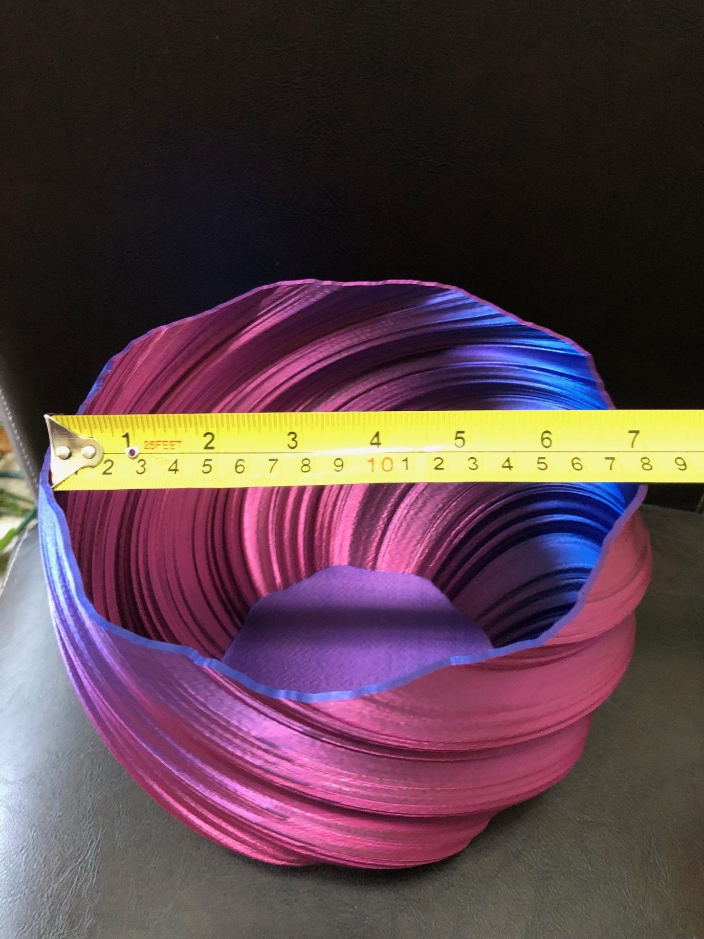 Large Twisted Flowerpot for Plants of all kinds (Dual Gold and Blue color) - 8" Diameter by 6" Tall Colorful Planter Modern Planter