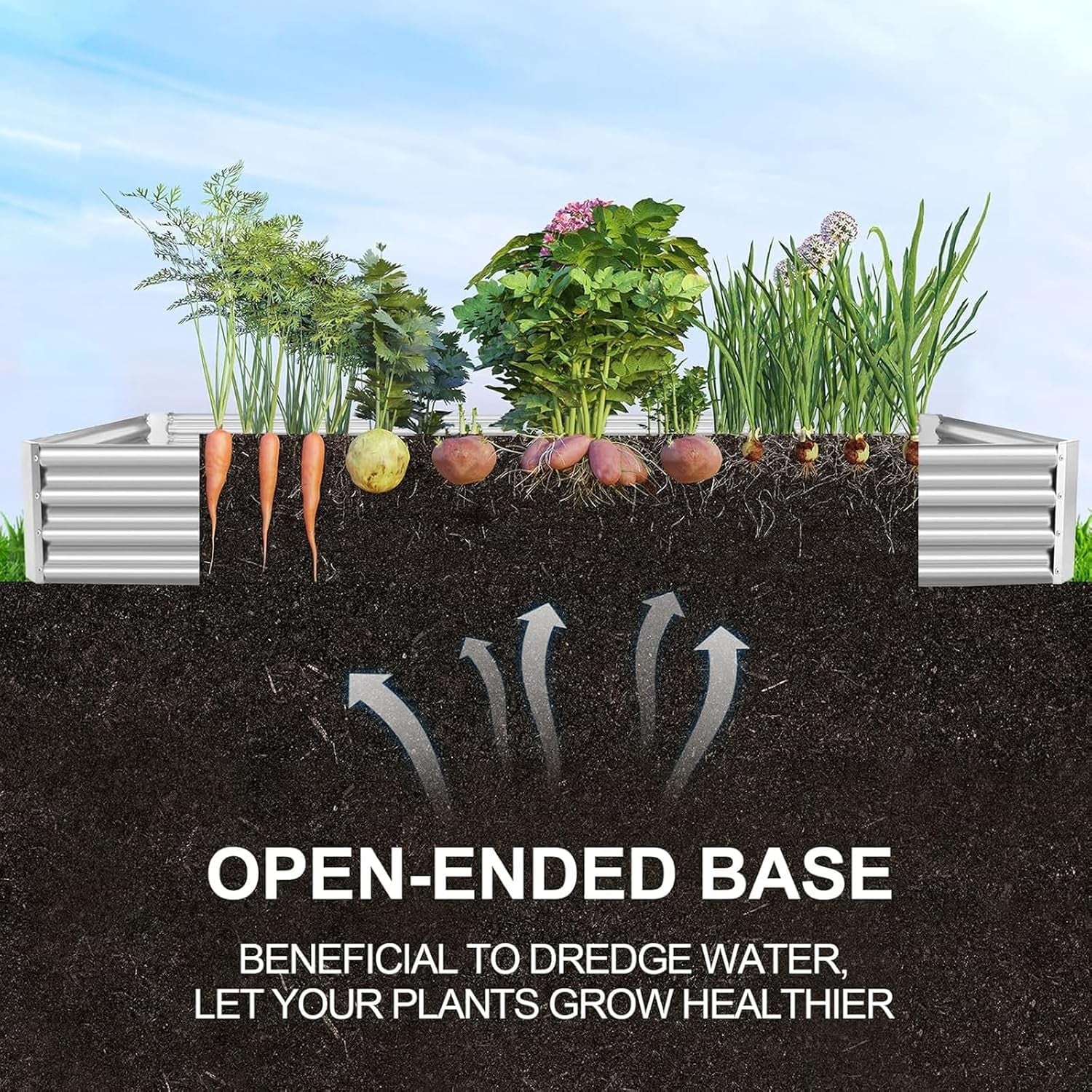 12×4×1ft Galvanized Raised Garden Bed Kit for Vegetables 2 Pack, Galvanized Super Large Metal Planter Raised Garden Boxes Outdoor
