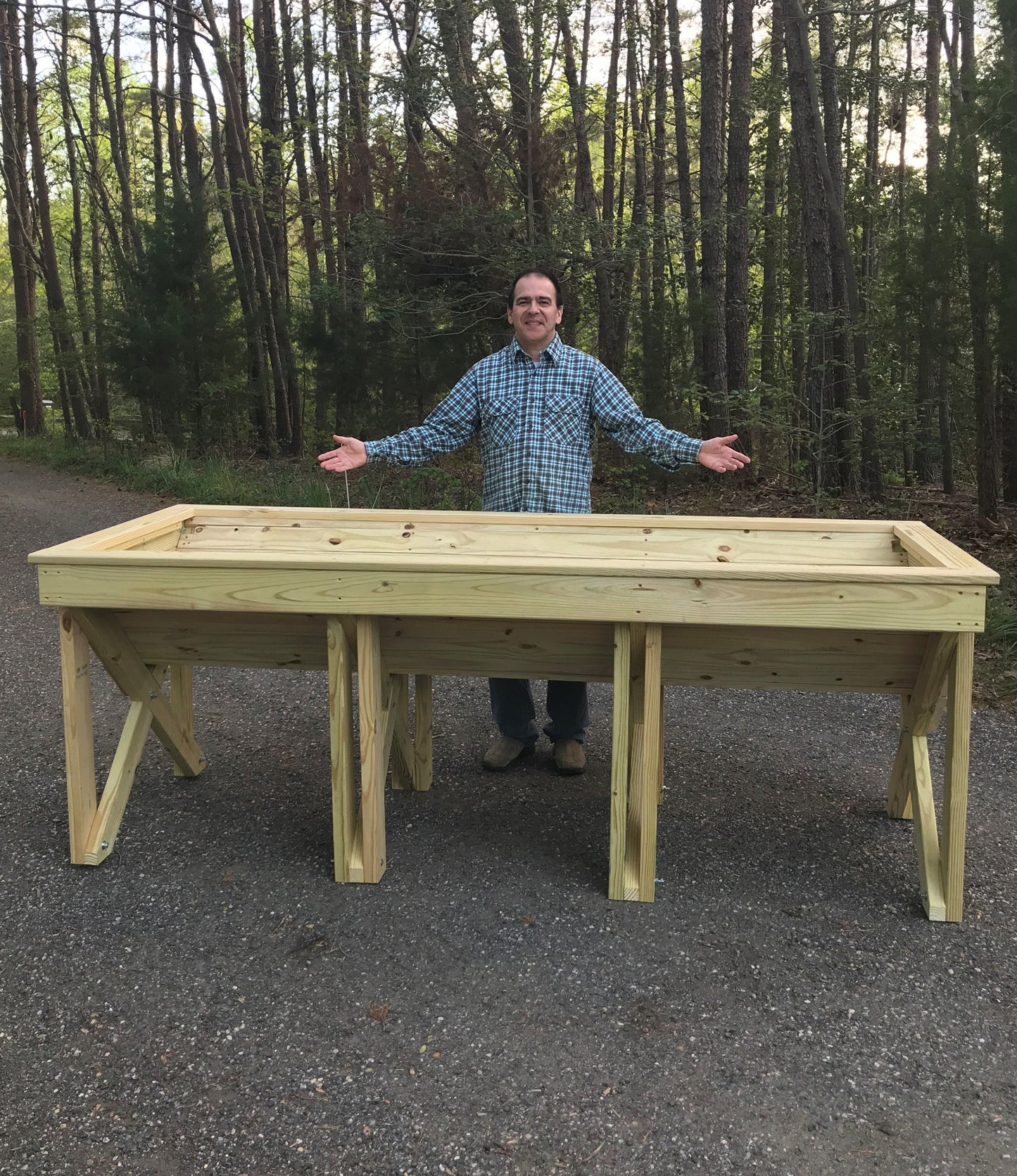How to Build a Large 8 ft. Raised Trug Planter. Downloadable Plans. Illustrated DIY Raised Bed Project Book with Photos at Every Step.