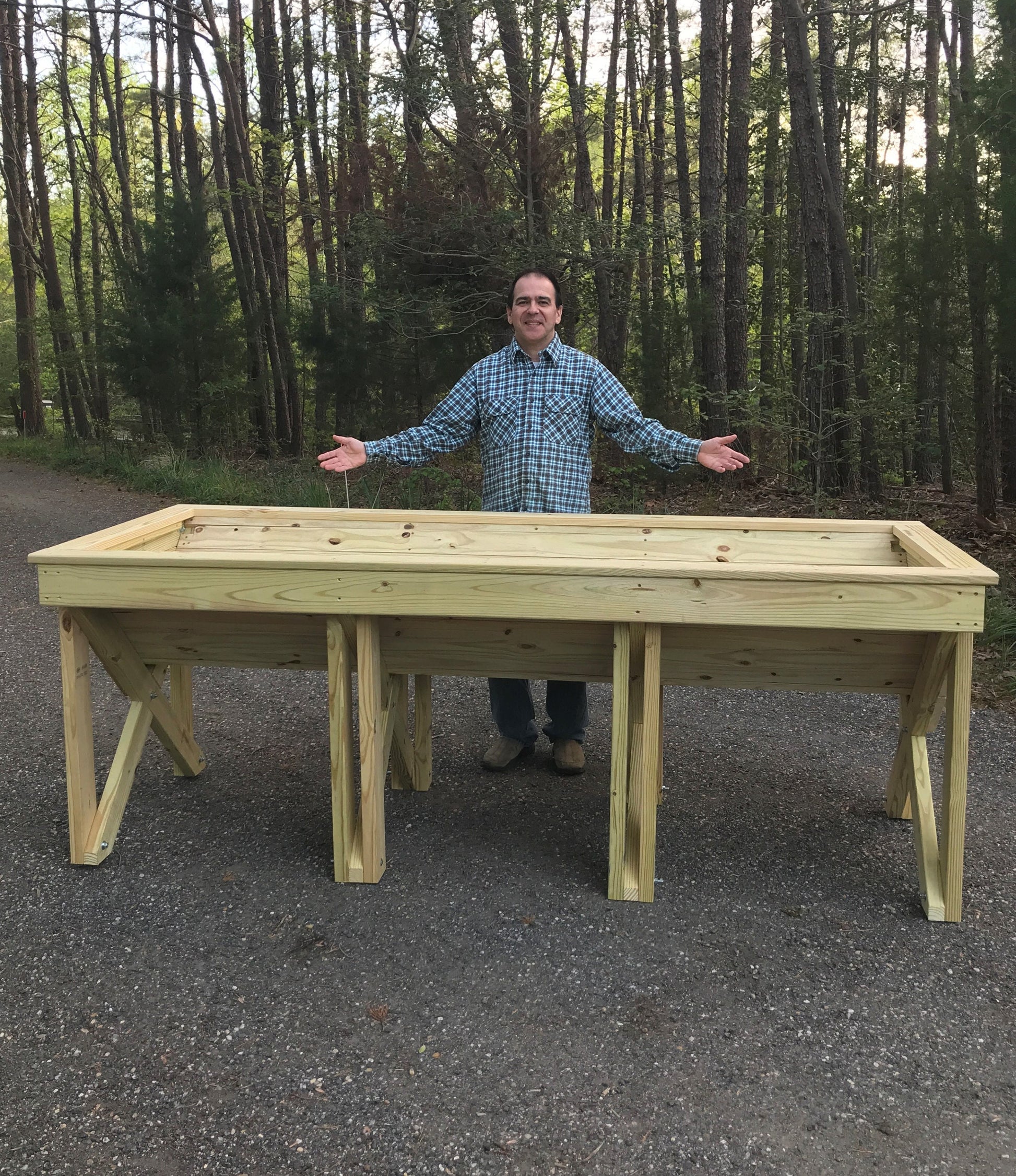 How to Build a Large 8 ft. Raised Trug Planter. Downloadable Plans. Illustrated DIY Raised Bed Project Book with Photos at Every Step.