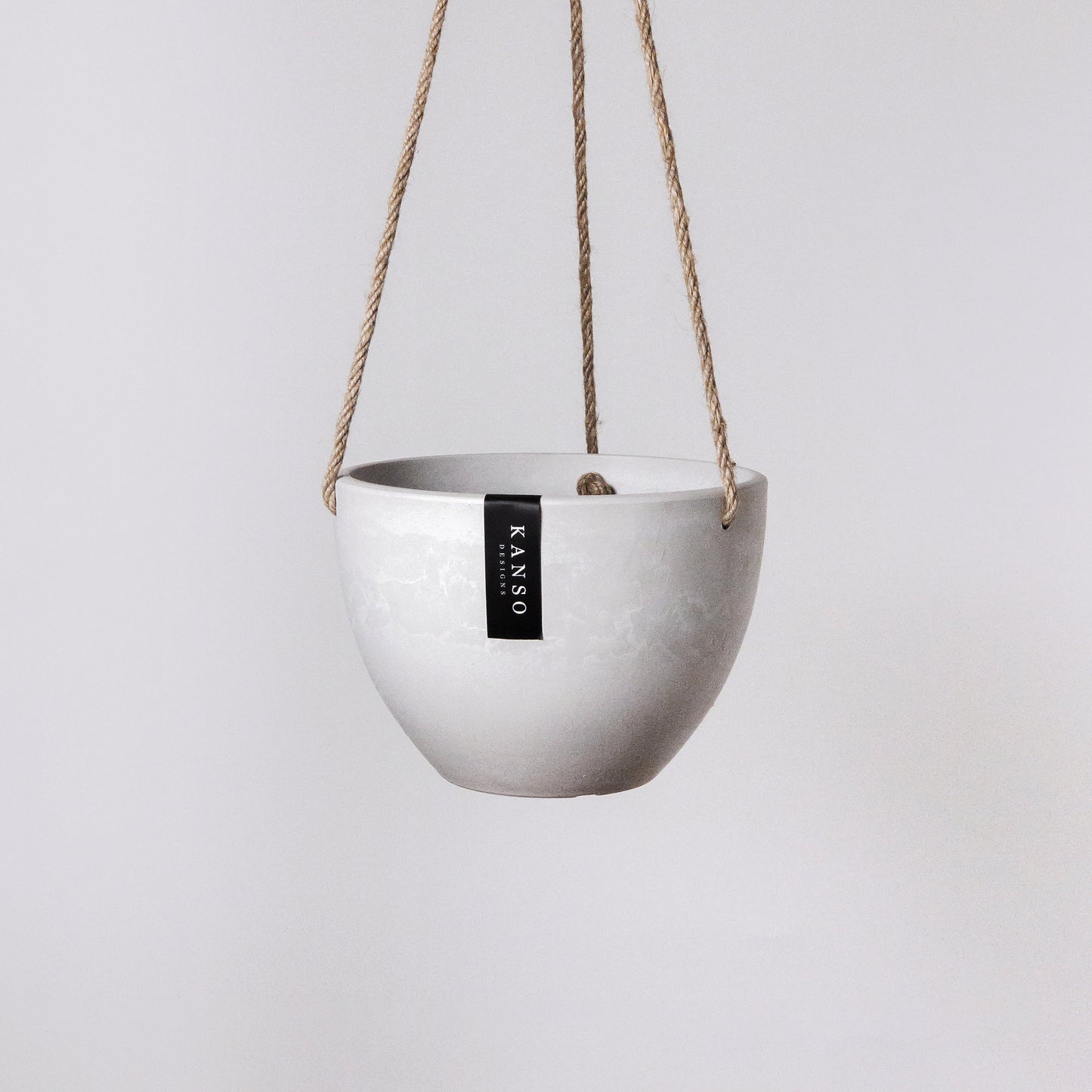 Hanging Planter Pot with Drainage Hole | Indoor Hanging Pots| 8" or 12" Succulent Plant Pot | Imitation Concrete Ceramic Hanging Planter Pot