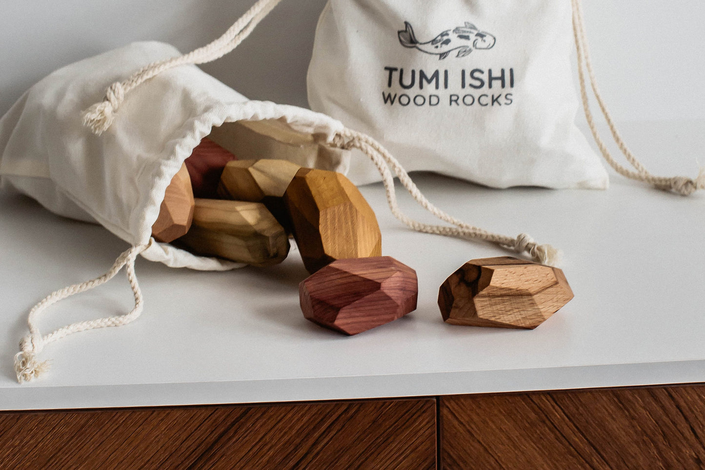 11 piece Tumi Ishi set, Wood Blocks, Wood Stones, wood toy, Baby Building Block Set, Montessori Toy, Stacking toy, Sensory toy, Family game