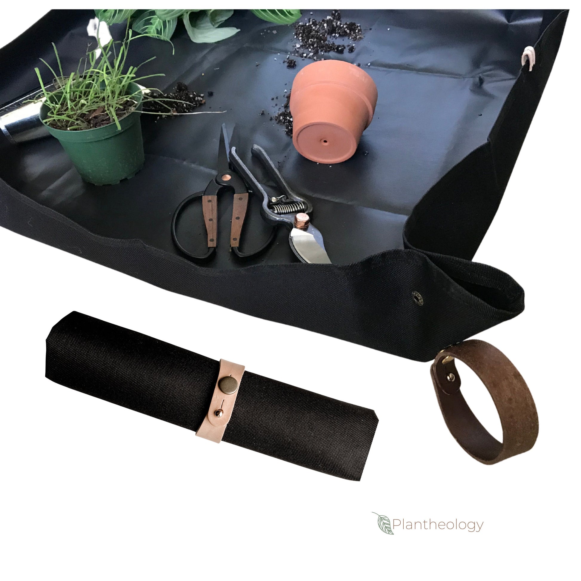 Plant Mat & Pruners for Repotting / Potting Tarp | Gardening essentials and must-have plant tools and accessories | 2 sizes available