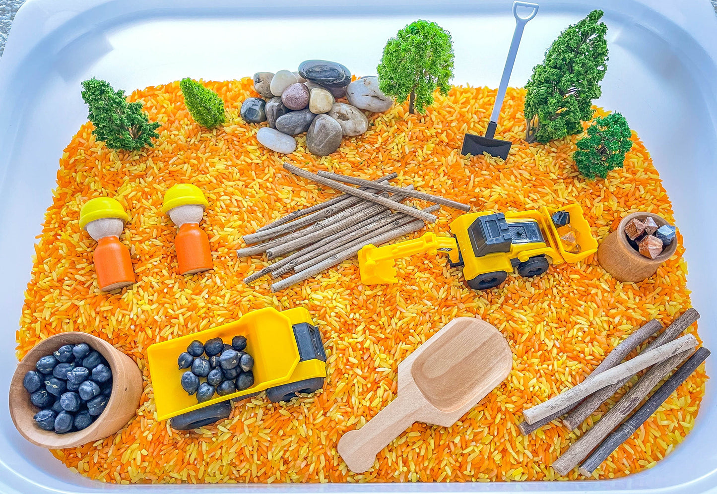 Deluxe Construction Sensory Bin, Construction Sensory, Taste Safe, Montessori