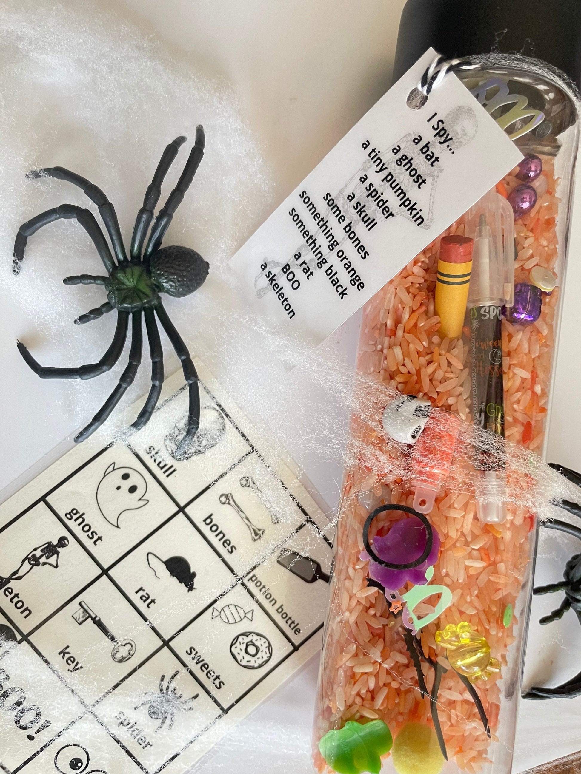 I Spy Jar HALLOWEEN 16oz| Seek and Find |Sensory Bottle | calm down jar | book basket filler