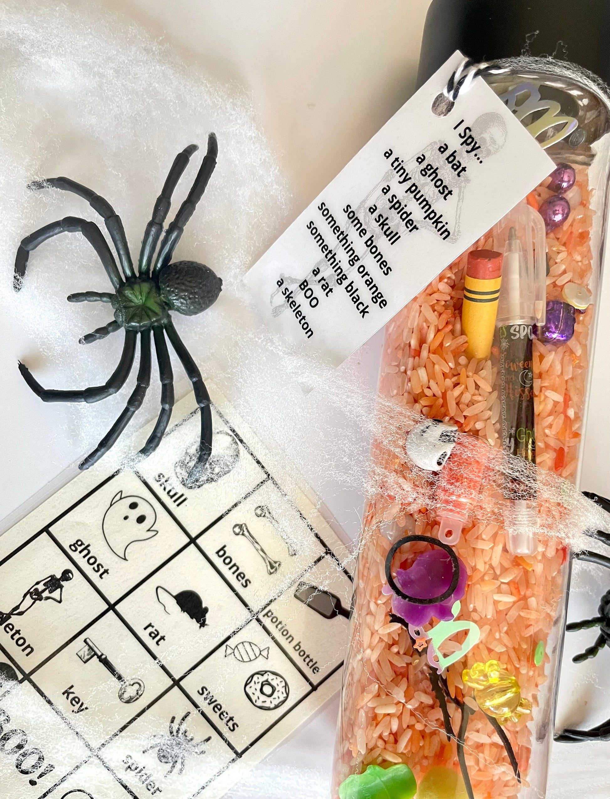 I Spy Jar HALLOWEEN 16oz| Seek and Find |Sensory Bottle | calm down jar | book basket filler