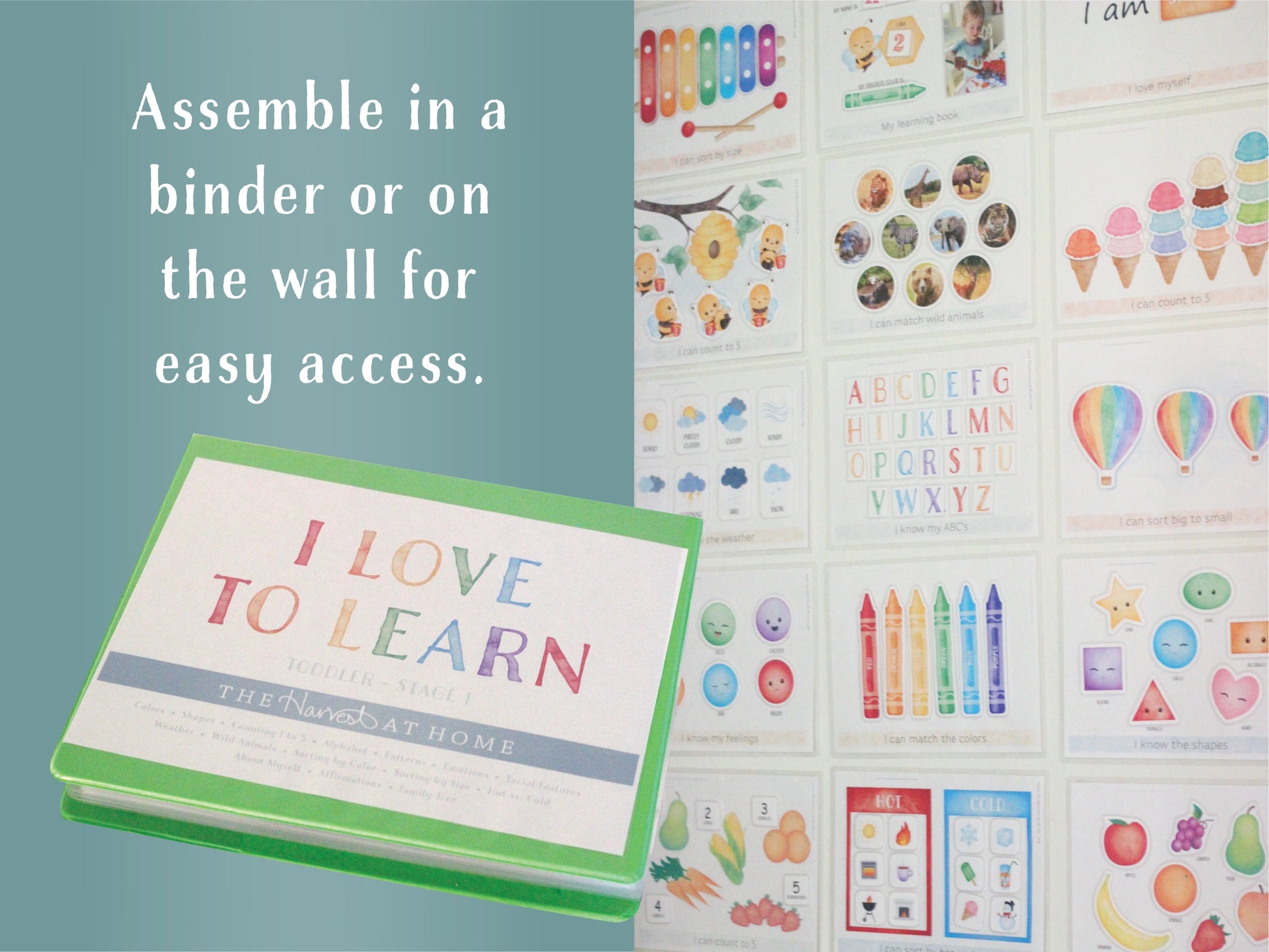 Busy Book Printable Toddler Activities Montessori Homeschool Resources Preschool Pre-K Kids Learning Materials