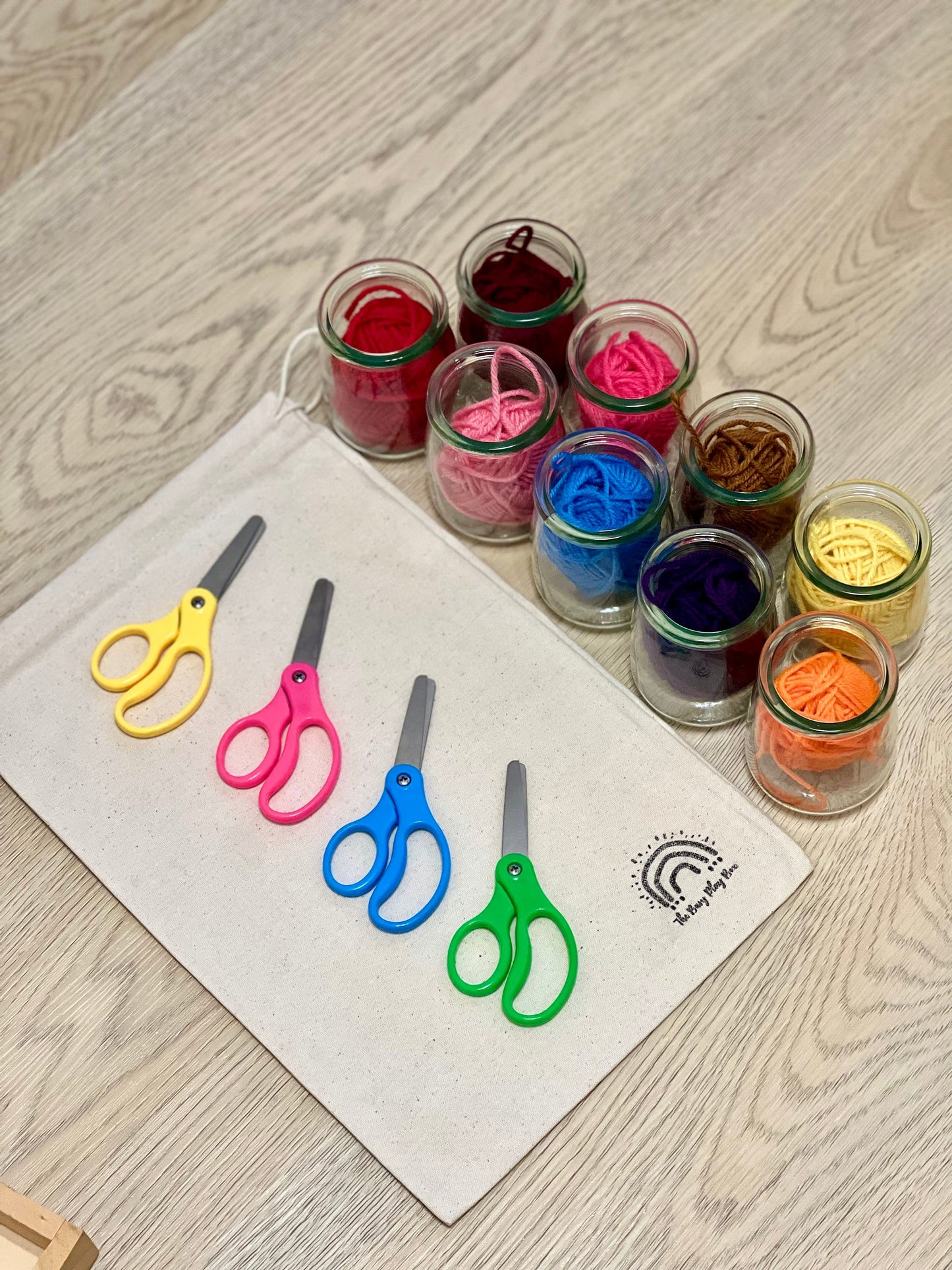 Yarn Snipping Activity -Montessori Practical life Activity - Yarn Cutting Activity