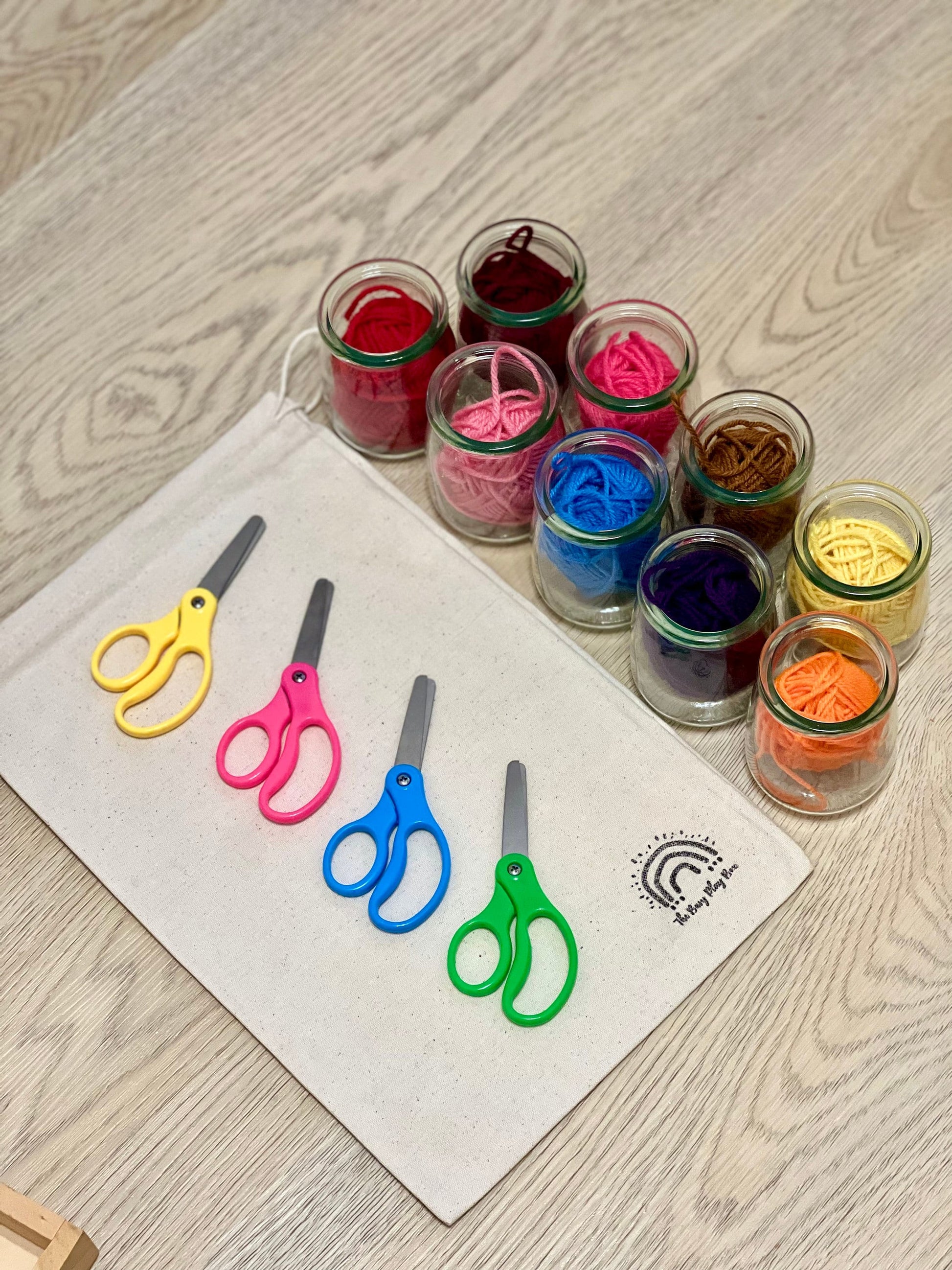 Yarn Snipping Activity -Montessori Practical life Activity - Yarn Cutting Activity