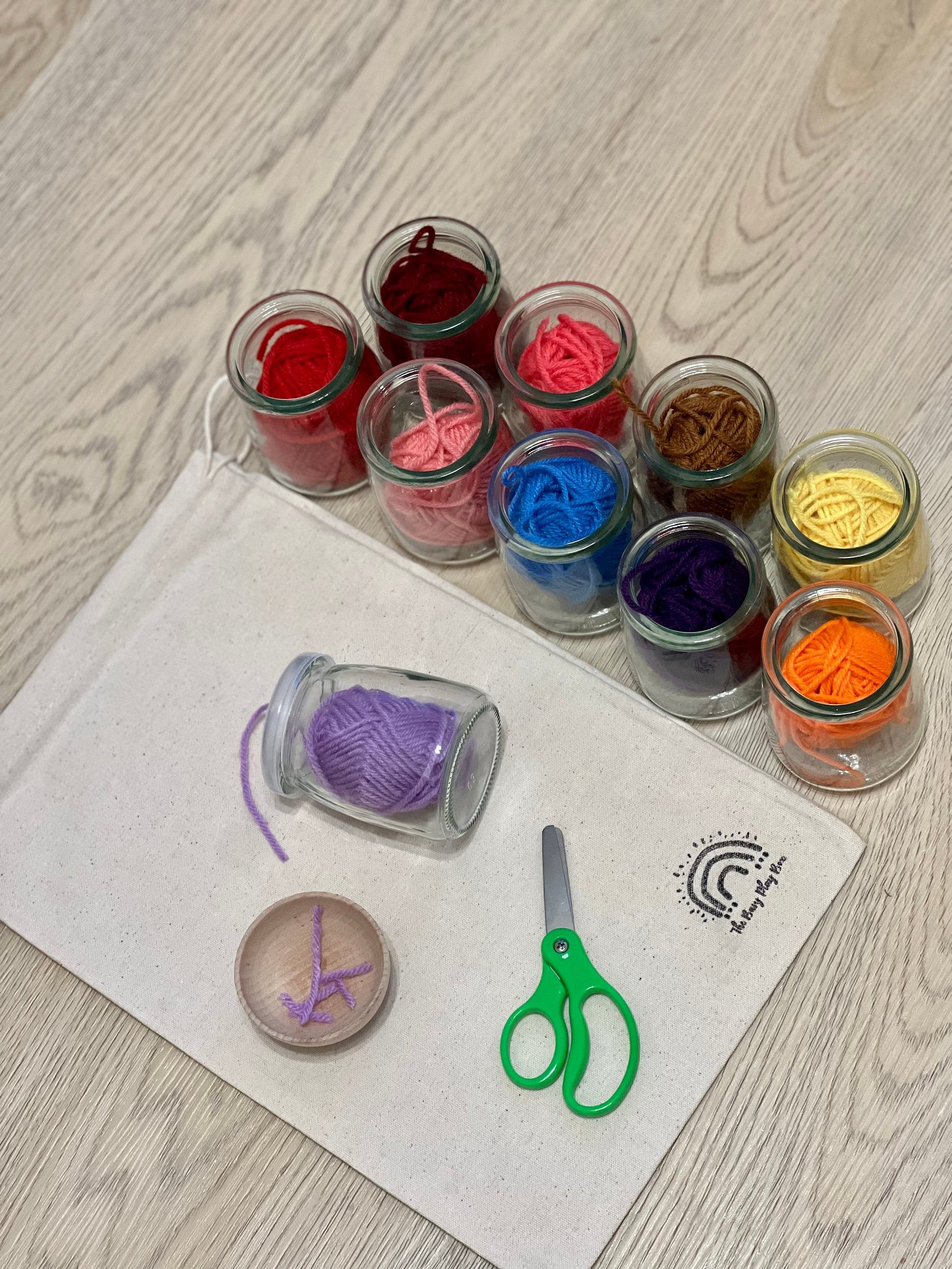 Yarn Snipping Activity -Montessori Practical life Activity - Yarn Cutting Activity