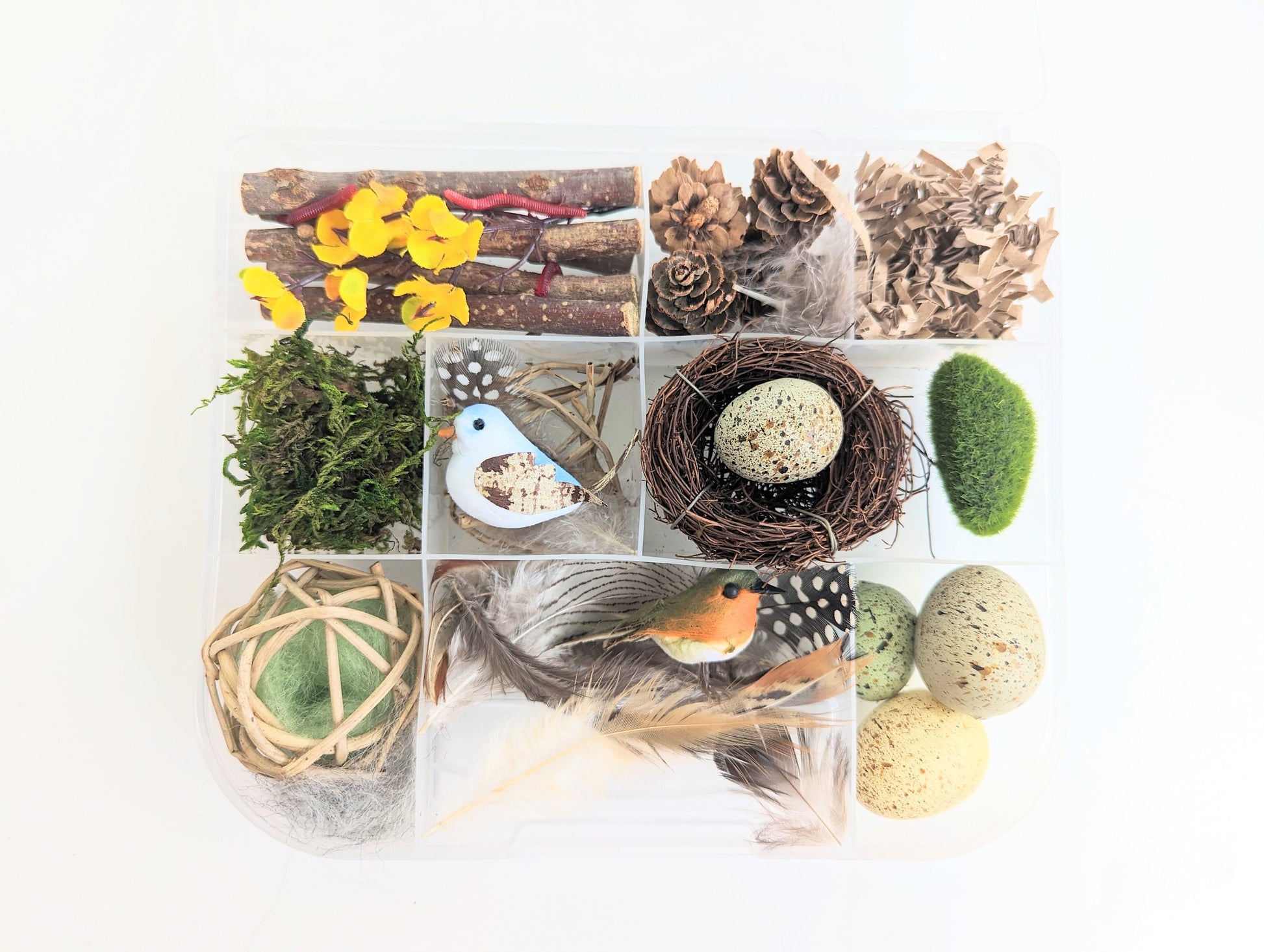 Bird Themed Sensory Box Loose Parts Play Tinker Tray Montessori