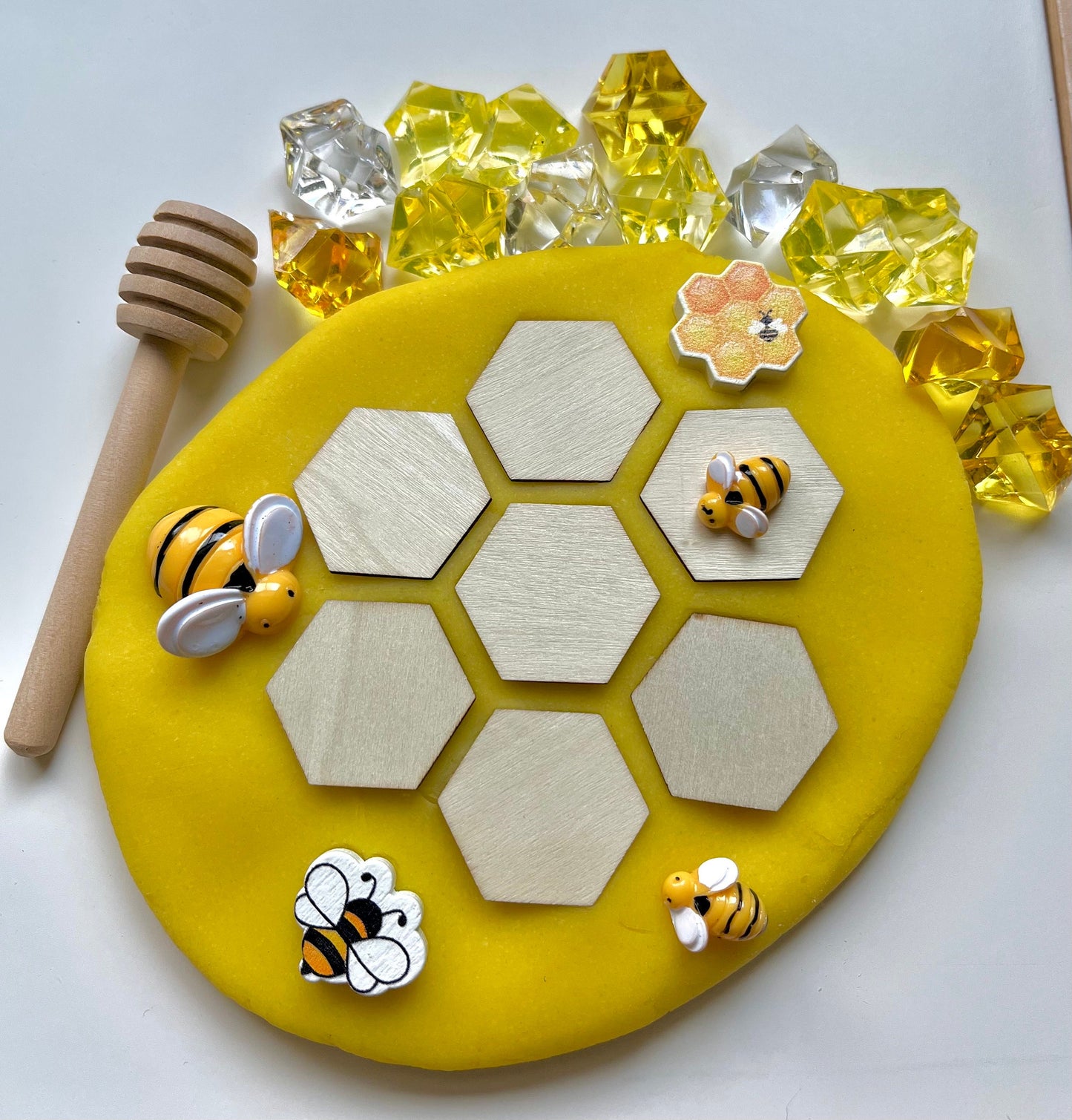 Honey Bee Sensory Kit | Play Dough Sensory Bin | Pollinator | Toddler Gift | Busy Box | Sensory Dough Activity Kit | Bees | Bee Kit