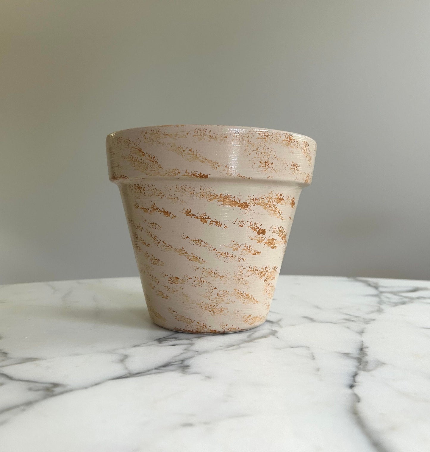 Decoupage Flower Pot: Tuscan Village Scene, Indoor Planter, Italy gifts, Flowerpots