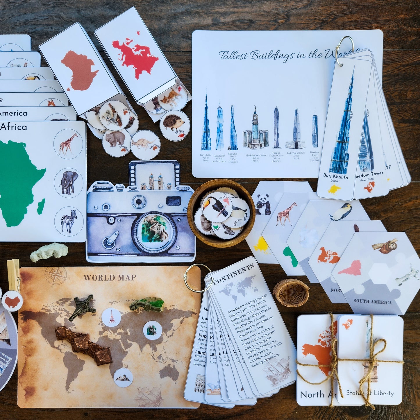 Continents Printable Pack: Montessori Homeschool Learning