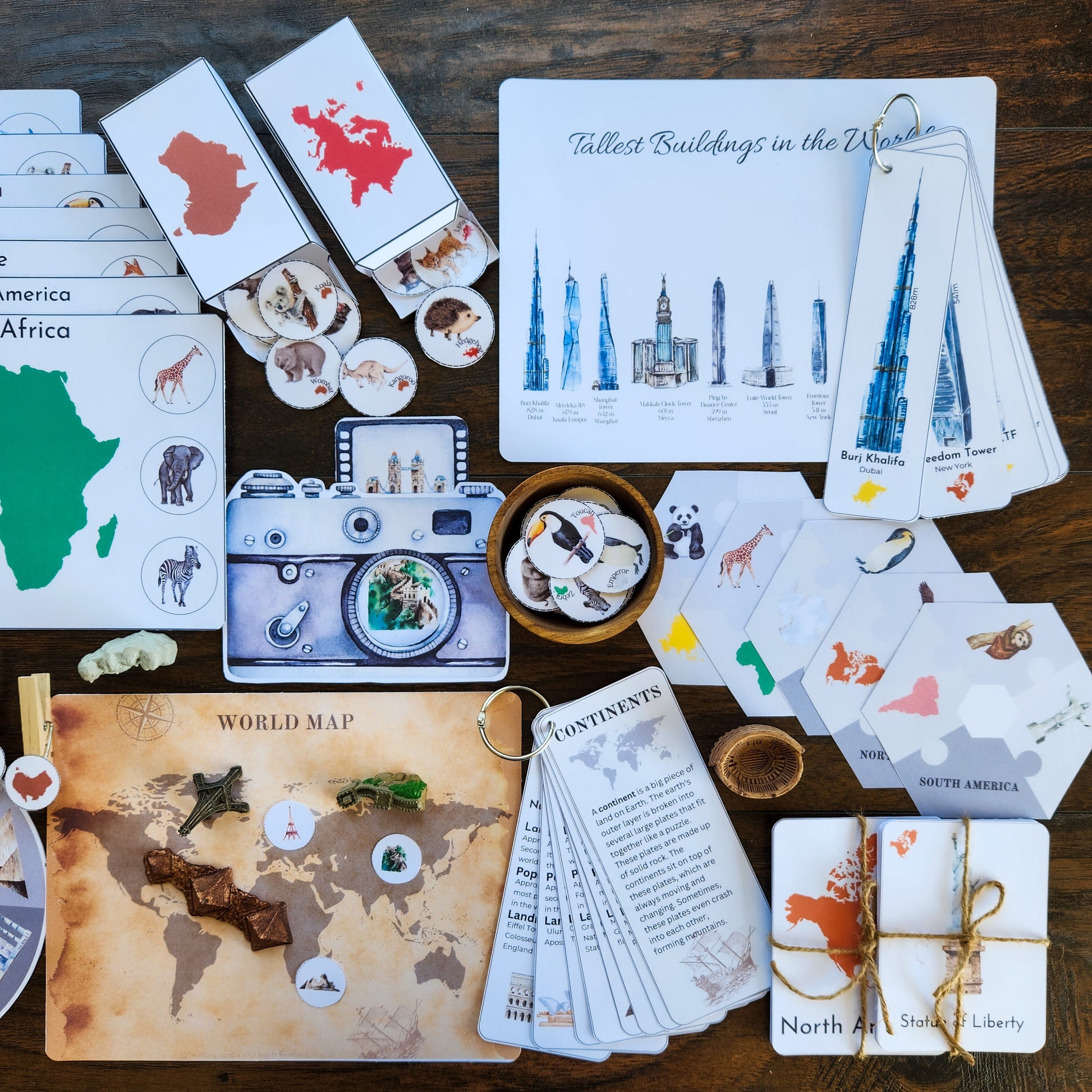 Continents Printable Pack: Montessori Homeschool Learning