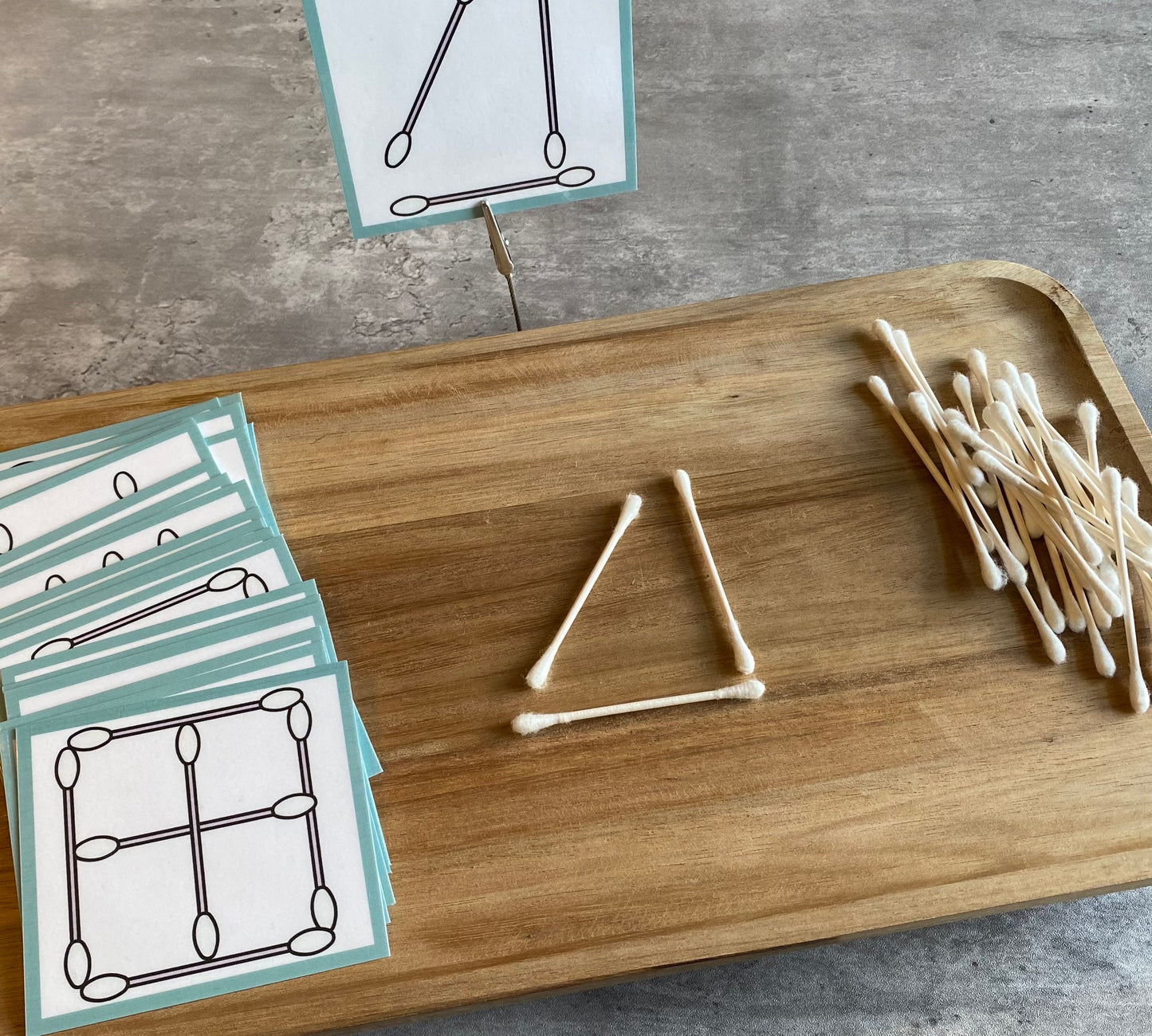 Cotton Swab Pattern Cards- Montessori preschool printable- Preschool- Kindergarten- Special Education- Toddler Quiet Time Activity-PDF